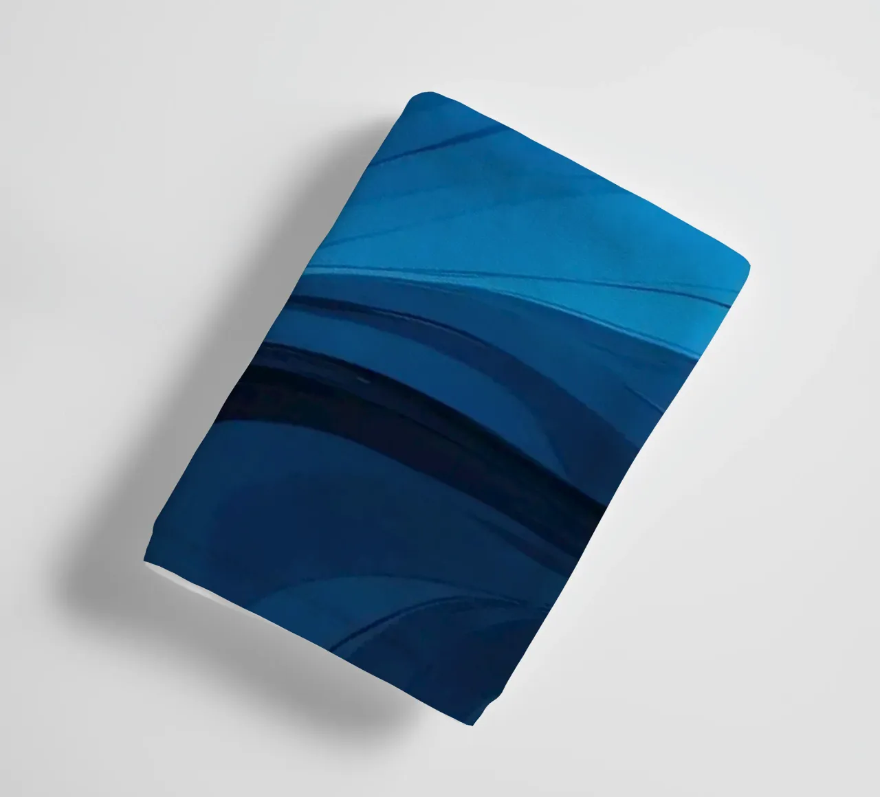 Dynamic blue waves create an abstract background flowing towel by DesignDoodle