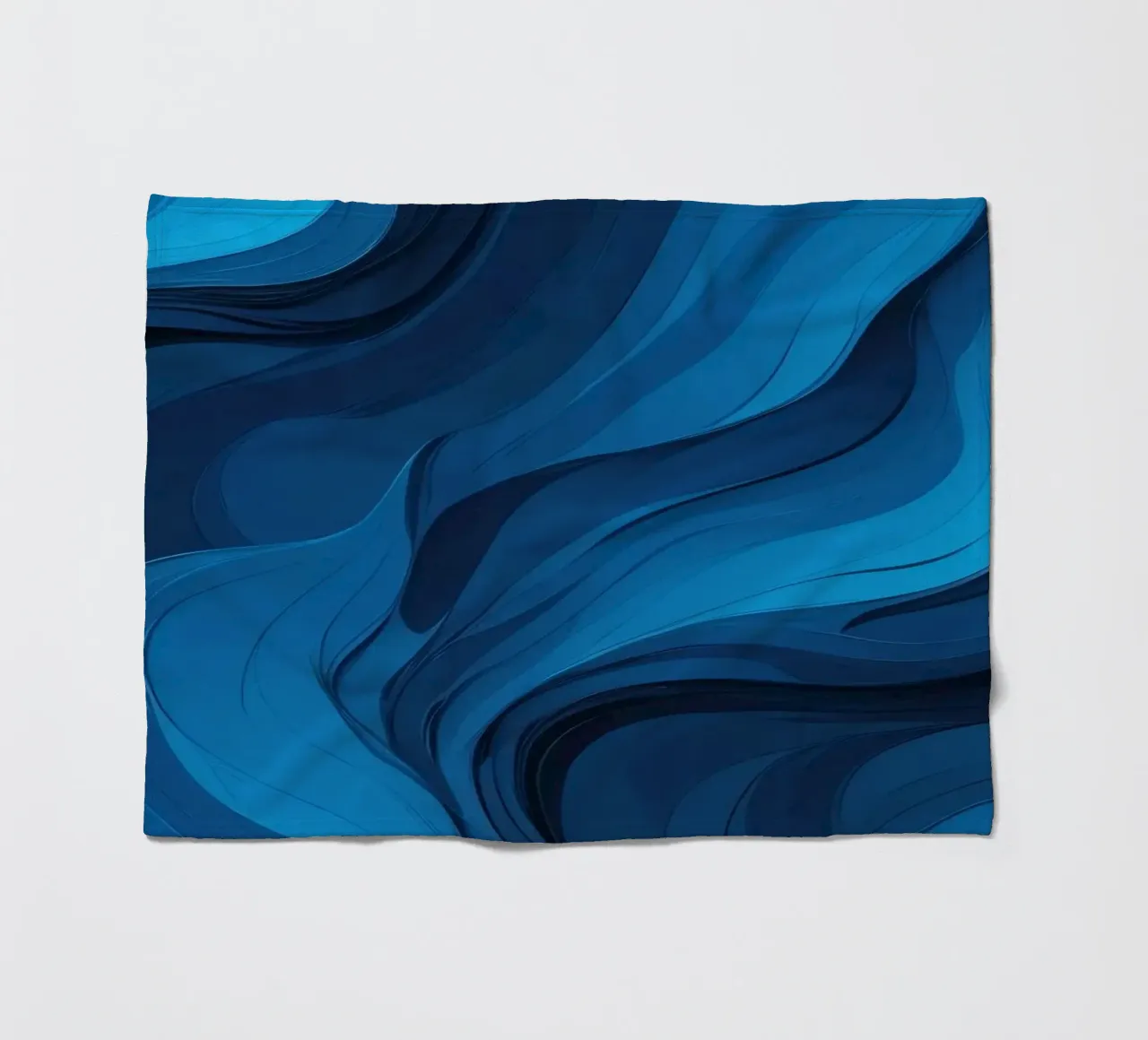 Des vagues bleues dynamiques créent un arrière-plan abstrait qui s'écoule plaid polaire de DesignDoodle