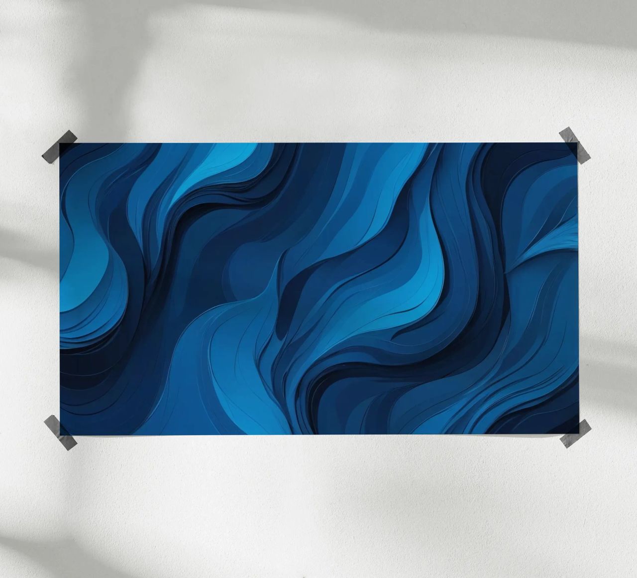 Dynamic blue waves create an abstract background flowing hahnemühle by DesignDoodle
