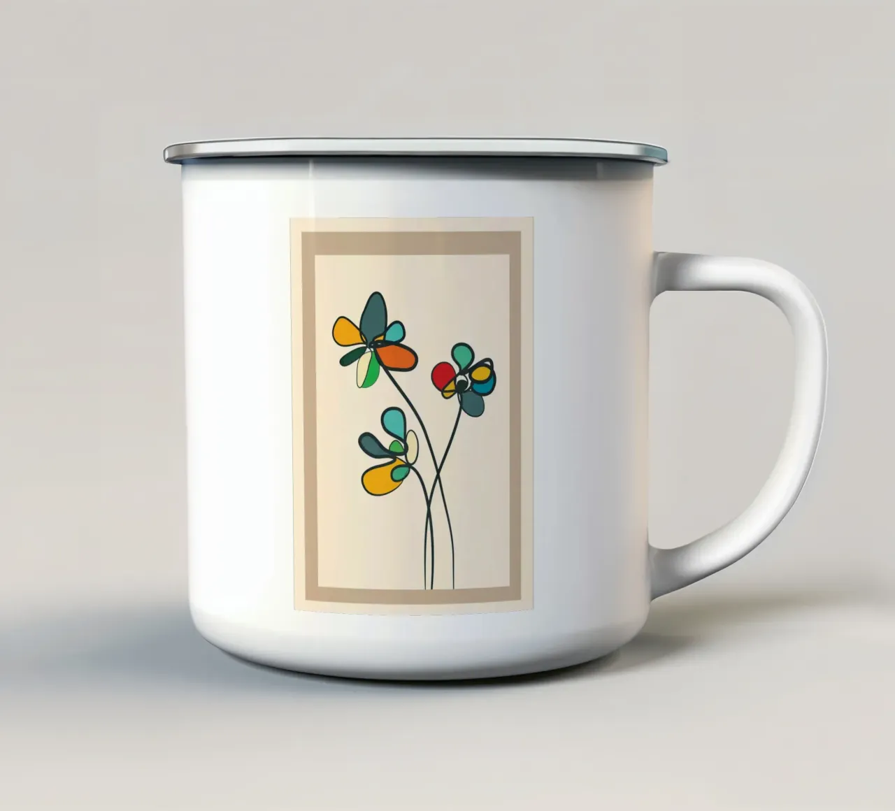 Line Little Wildflowers tazza in smalto da Flow Line