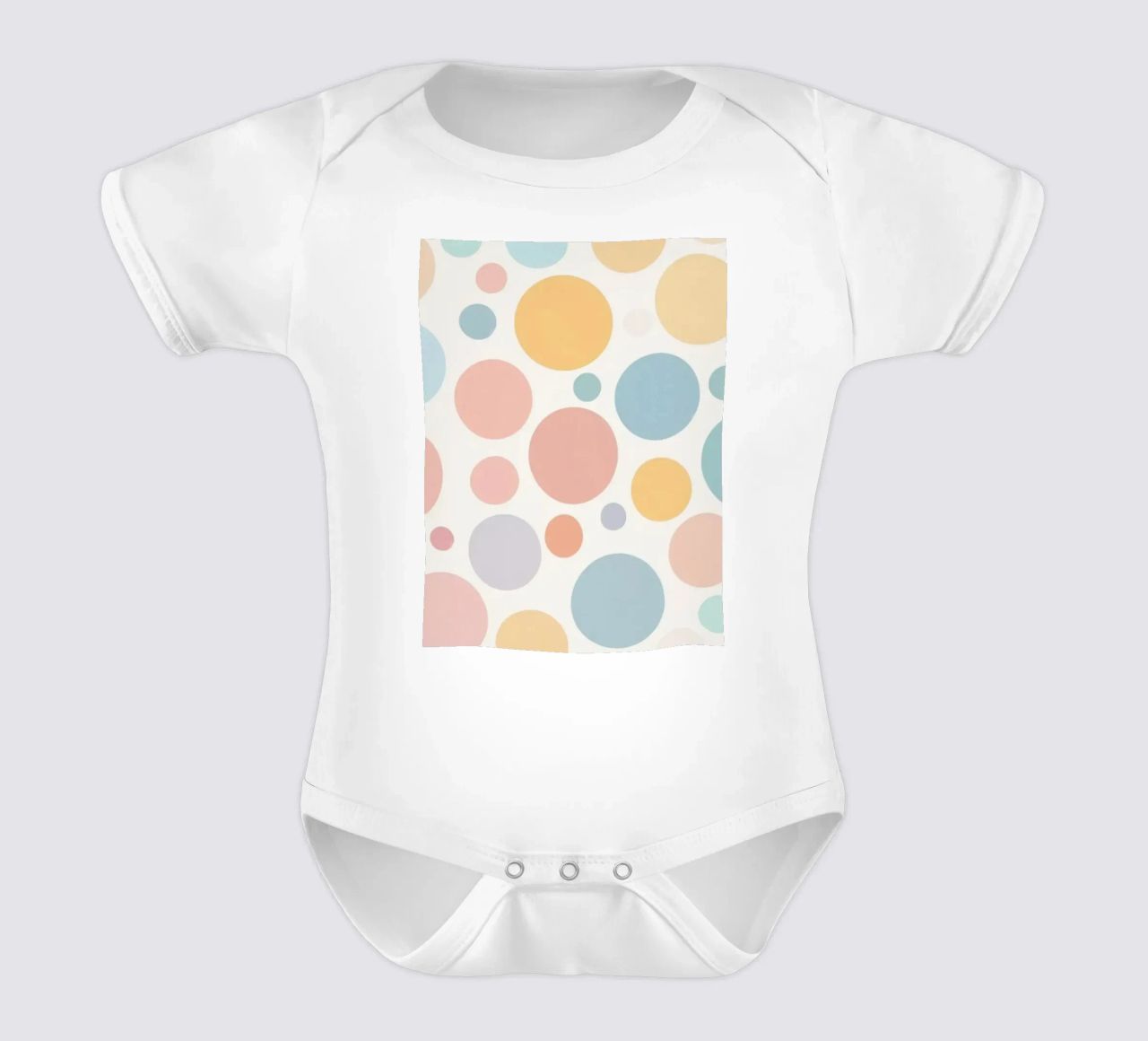 circles create a soothing  pastel background body neonato maniche corte da DesignDoodle