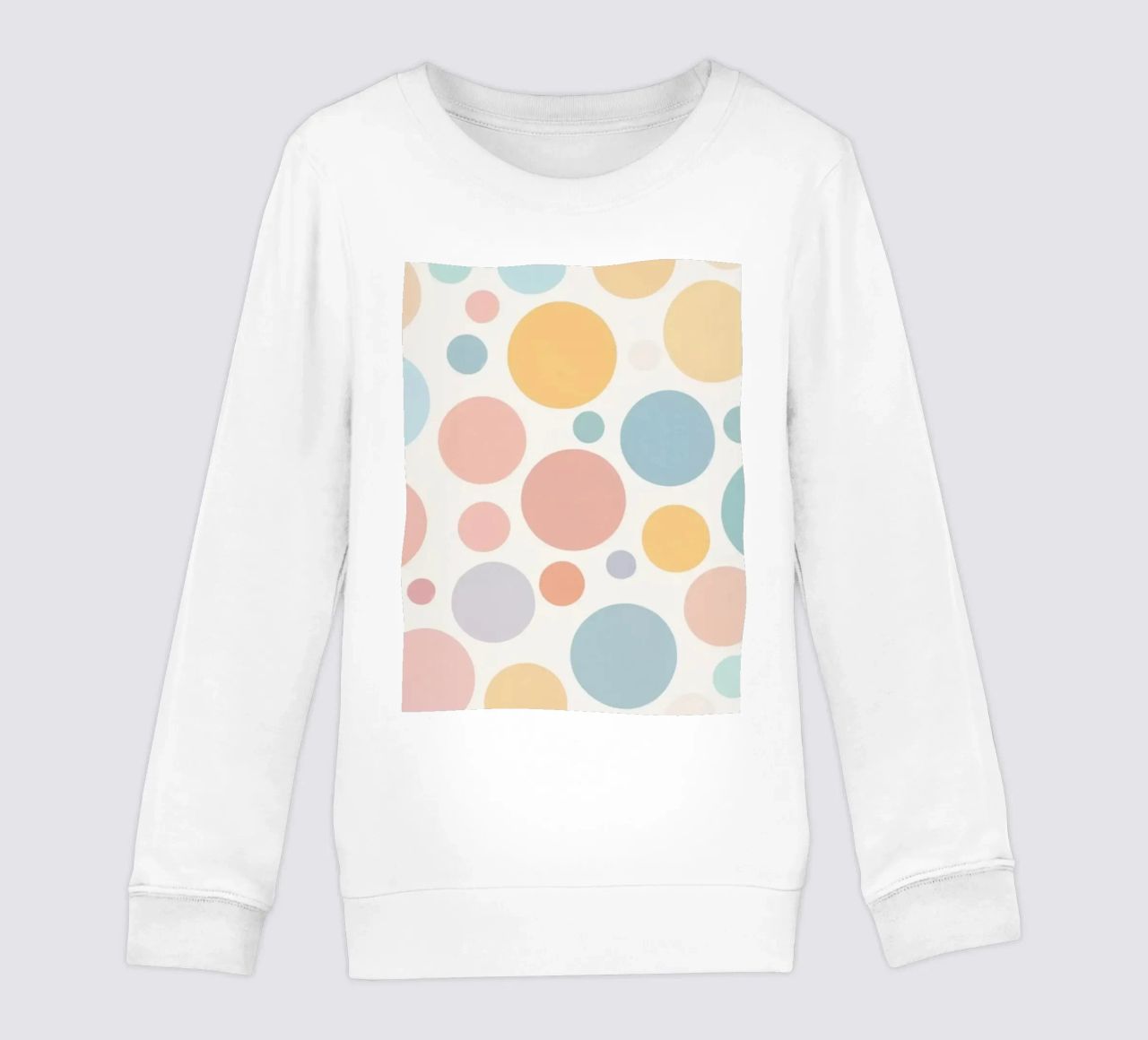 circles create a soothing  pastel background felpa bambino da DesignDoodle