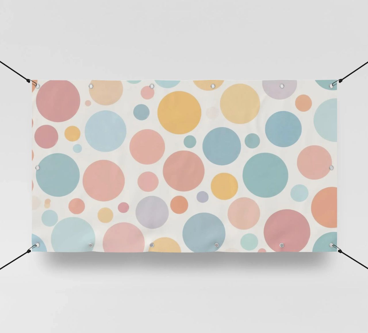 circles create a soothing  pastel background bâche pvc de DesignDoodle