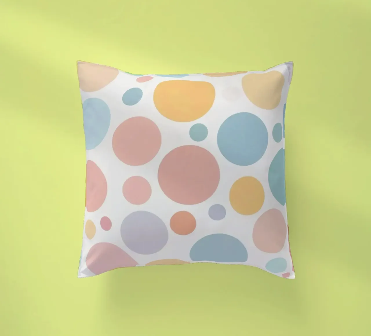 circles create a soothing  pastel background cojín de DesignDoodle