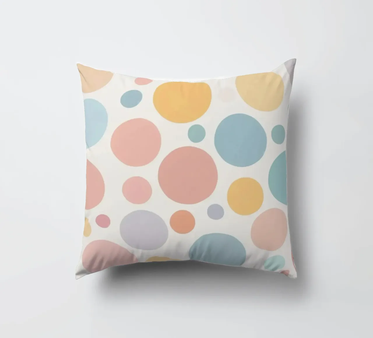 circles create a soothing pastel background cuscino da DesignDoodle
