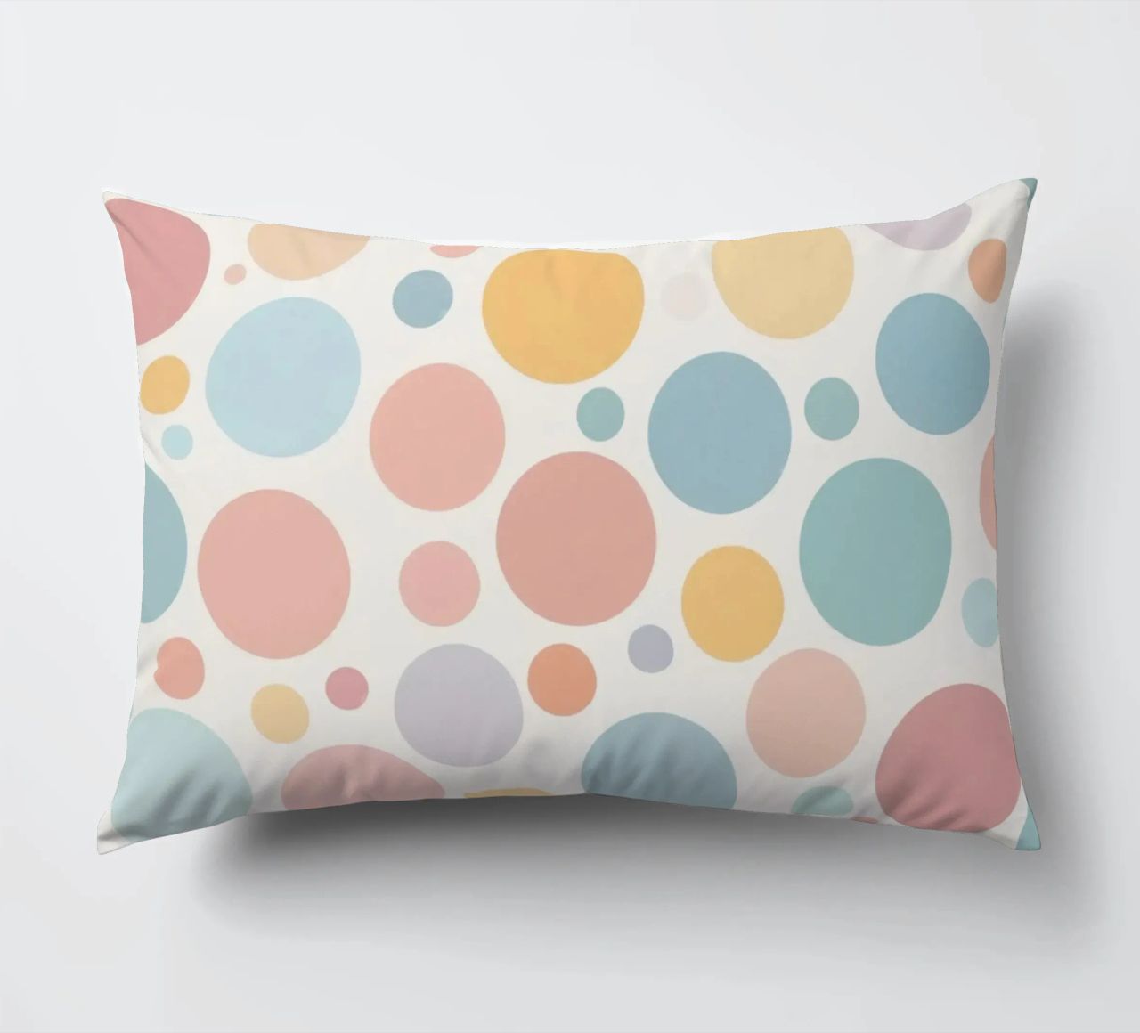 circles create a soothing  pastel background cuscino da DesignDoodle