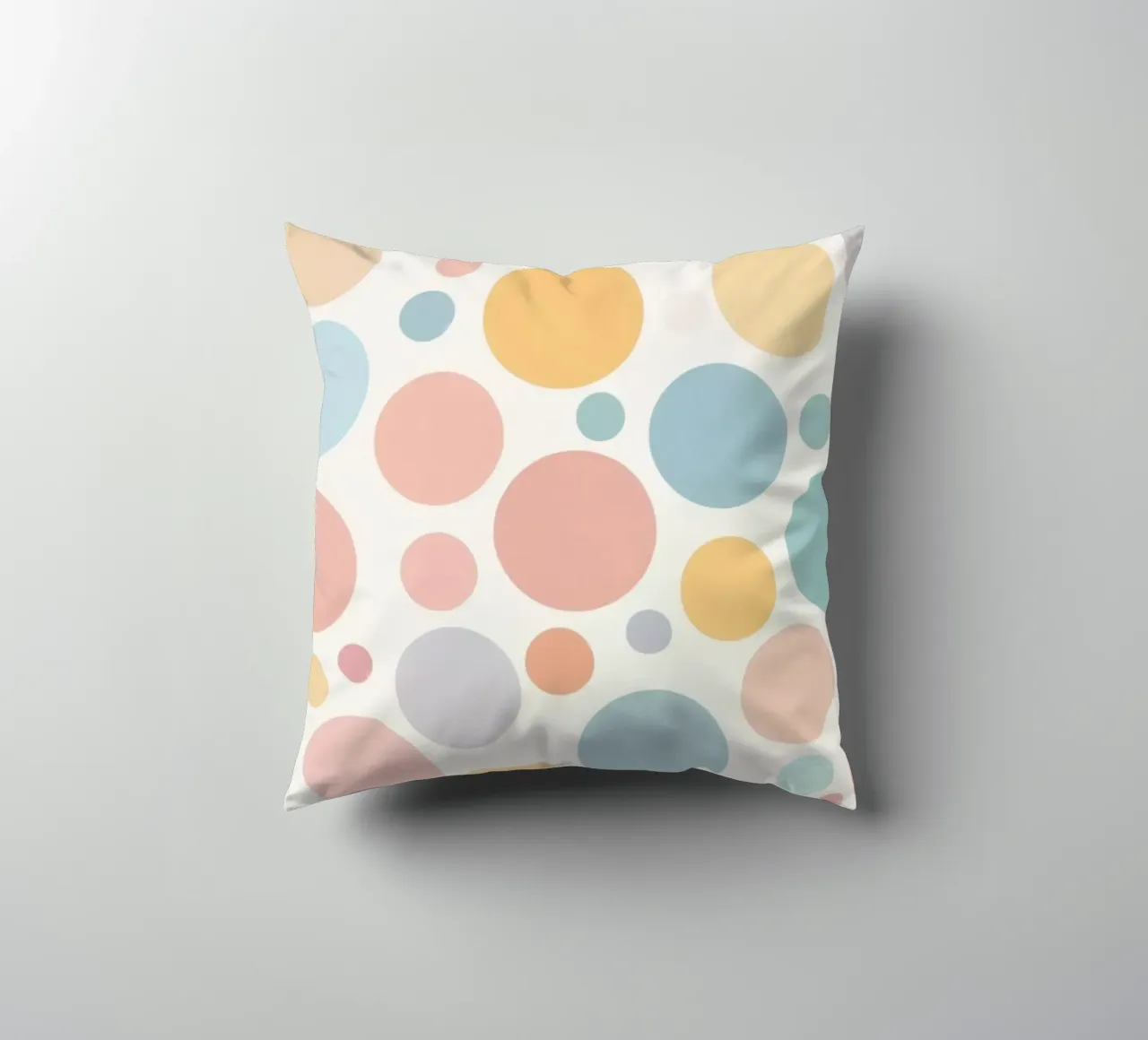 circles create a soothing  pastel background cojín de DesignDoodle