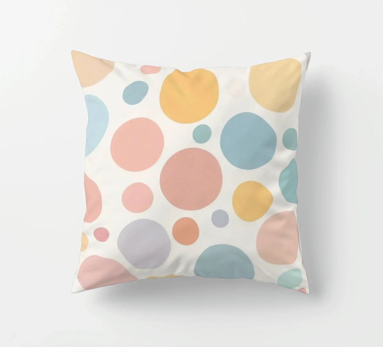 circles create a soothing  pastel background cuscino da DesignDoodle