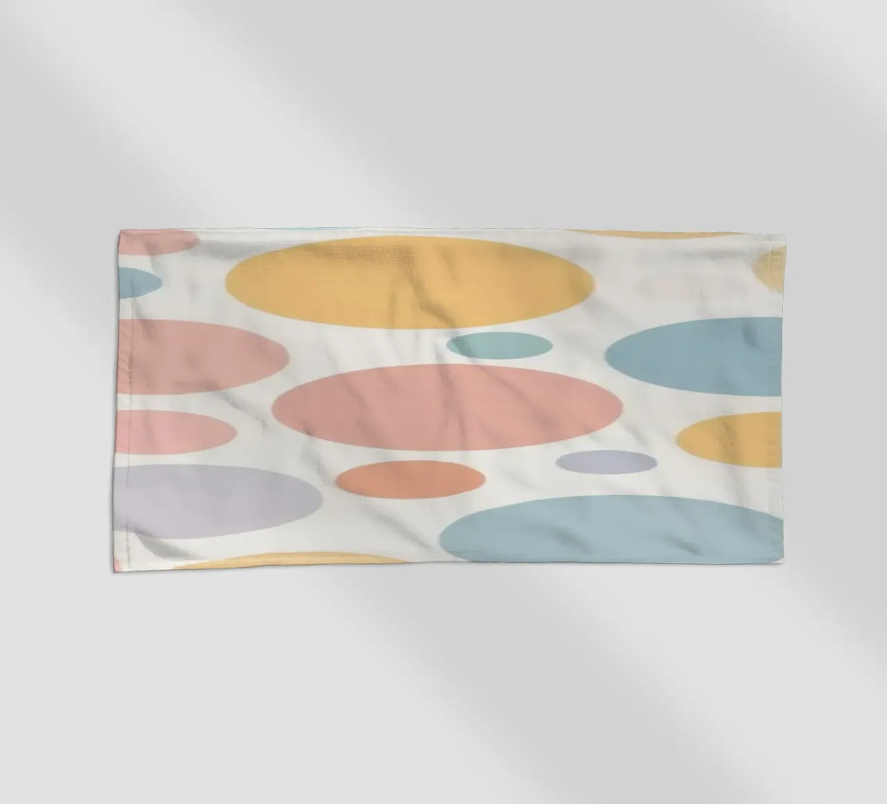 circles create a soothing pastel background telo mare da DesignDoodle