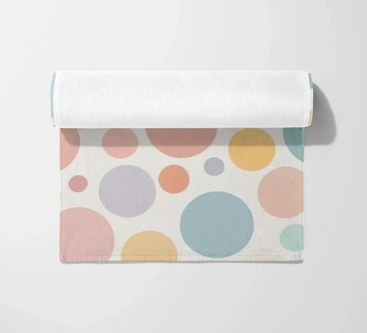 circles create a soothing pastel background telo mare da DesignDoodle