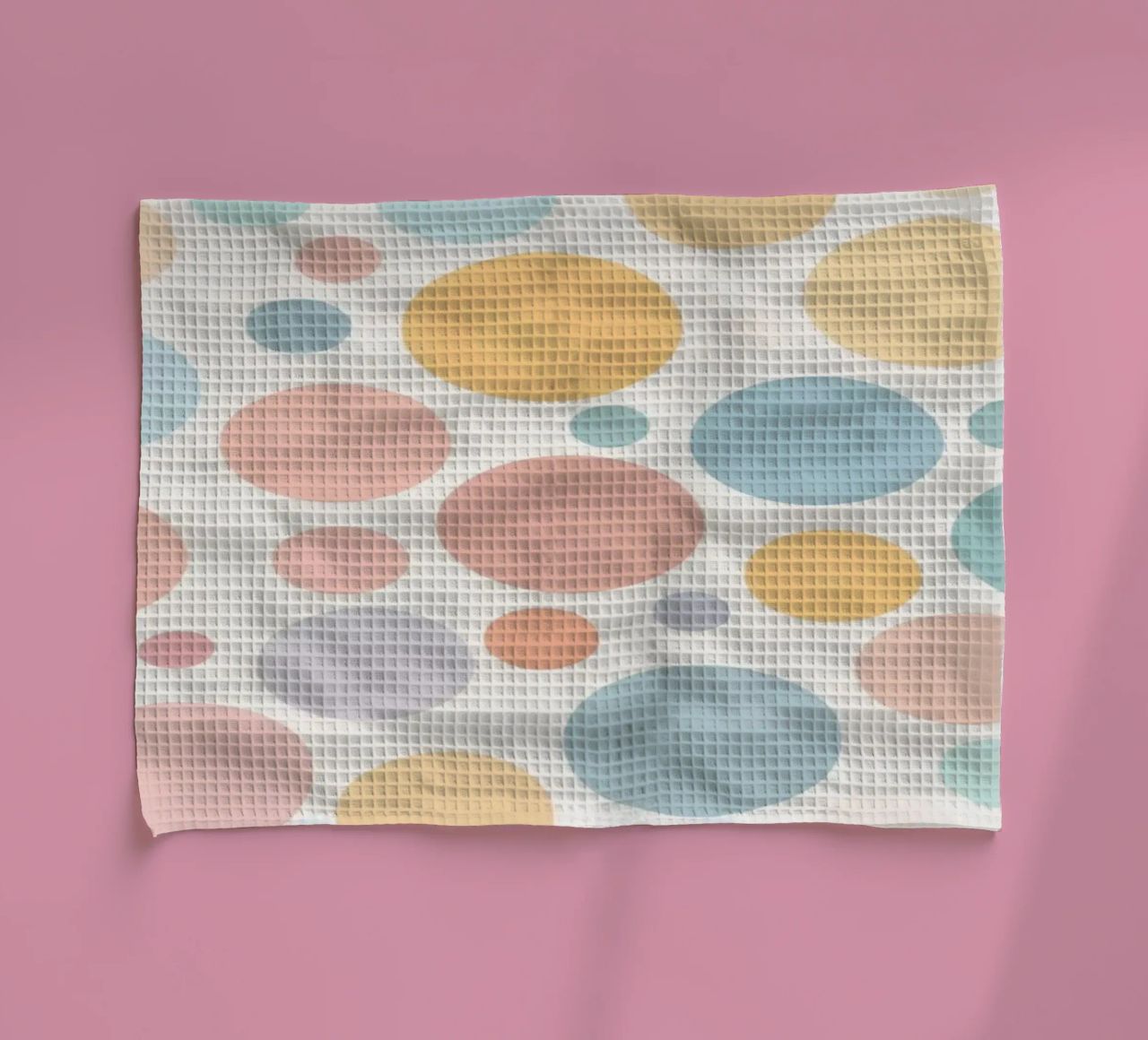 circles create a soothing  pastel background canovaccio da cucina da DesignDoodle