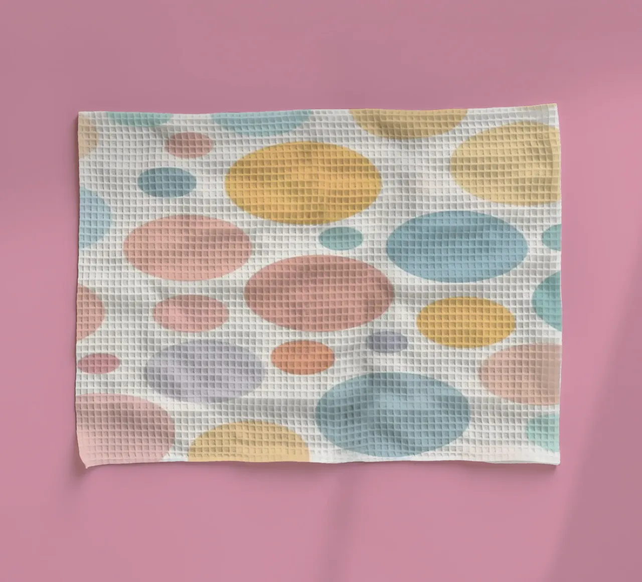circles create a soothing pastel background torchon de DesignDoodle