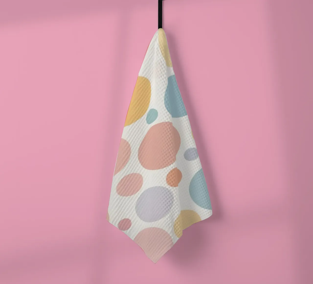 circles create a soothing pastel background torchon de DesignDoodle