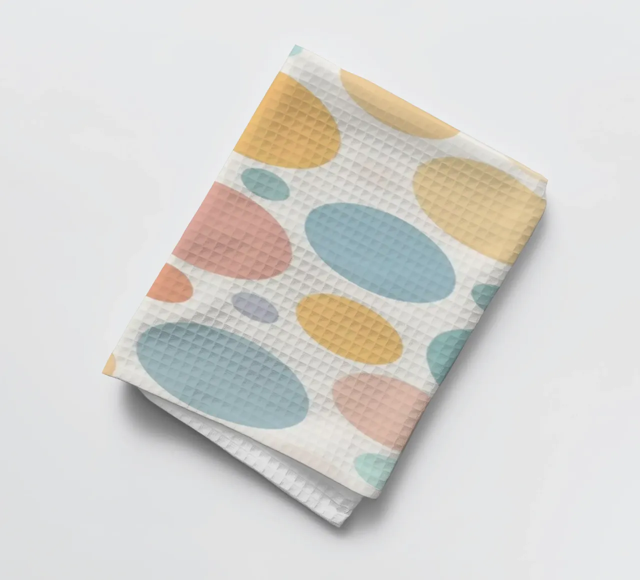 circles create a soothing pastel background torchon de DesignDoodle