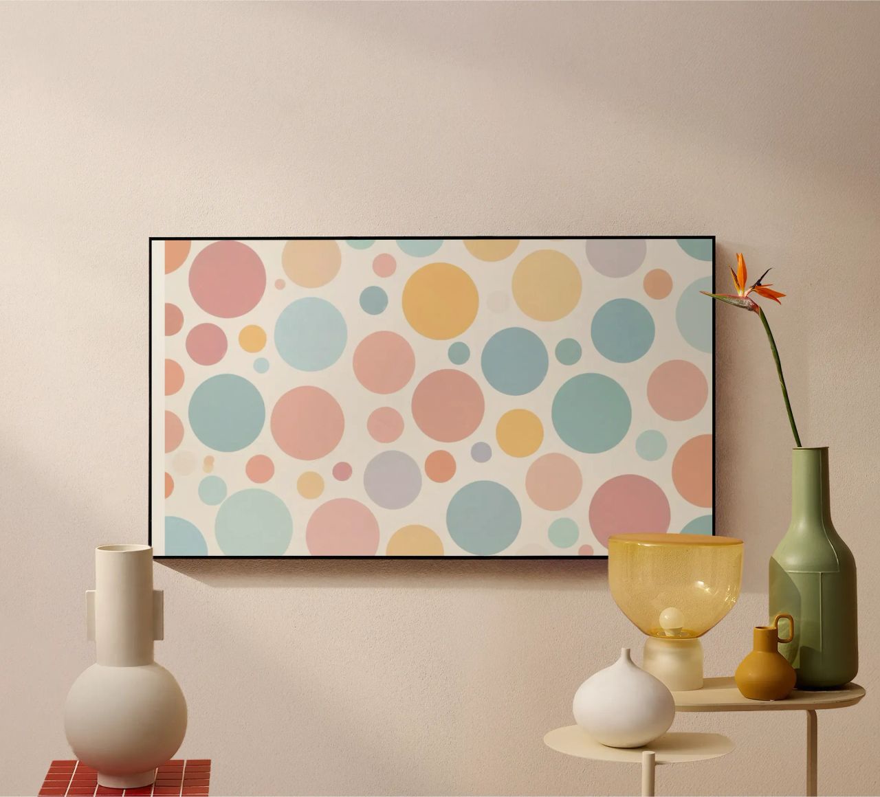 circles create a soothing  pastel background plexiglass da DesignDoodle