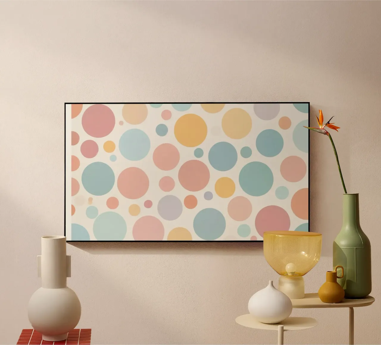 circles create a soothing pastel background plexiglass da DesignDoodle