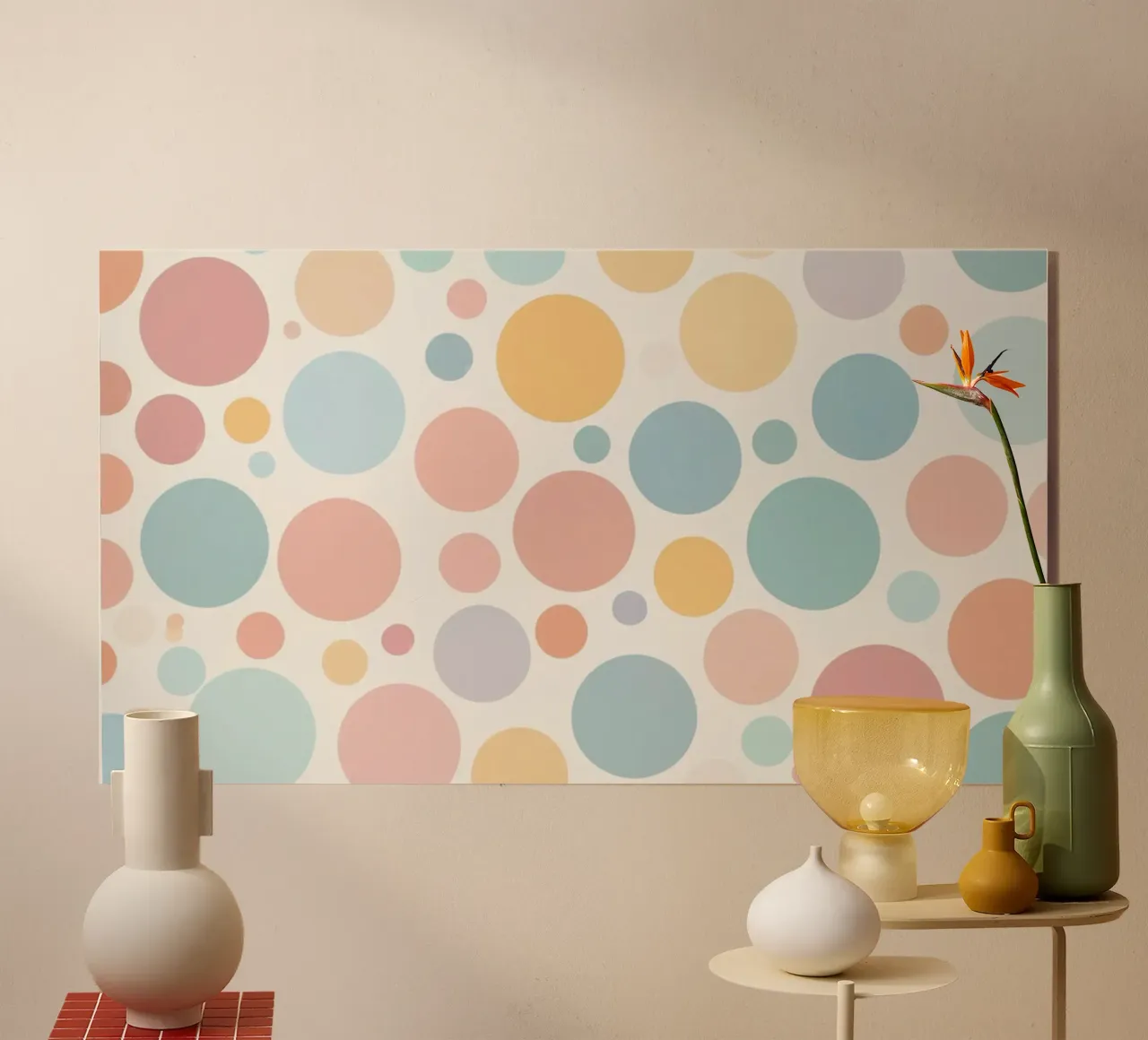 circles create a soothing pastel background plexiglass da DesignDoodle