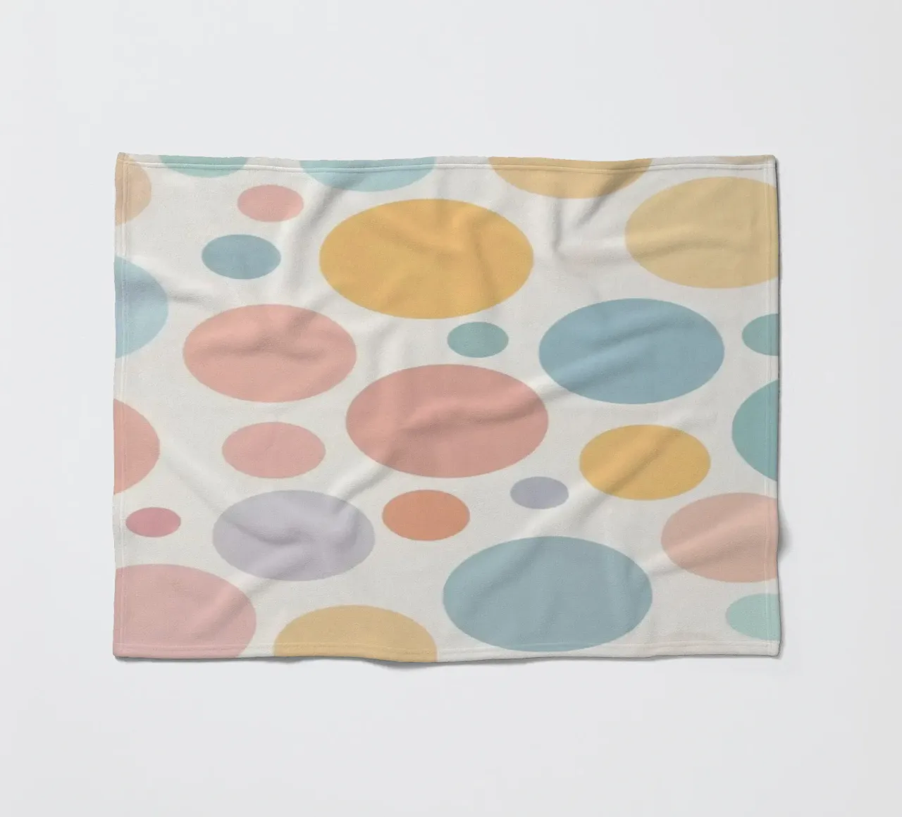 circles create a soothing  pastel background coperta in pile da DesignDoodle