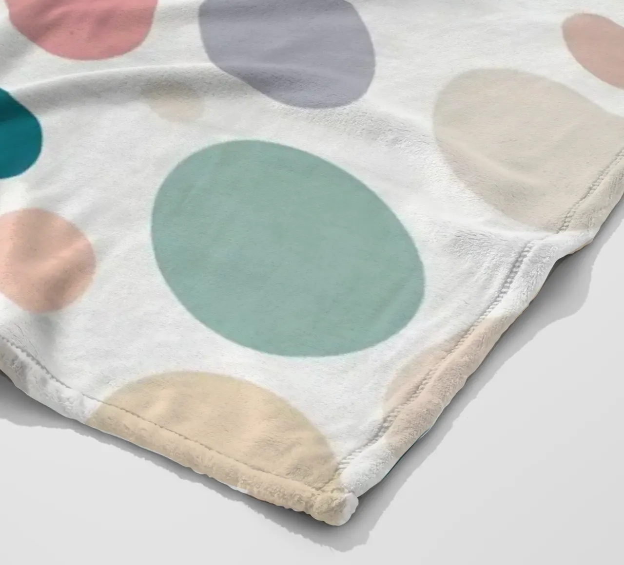 circles create a lively wallpaper design featuring soft tone fleece blanket by DesignDoodle