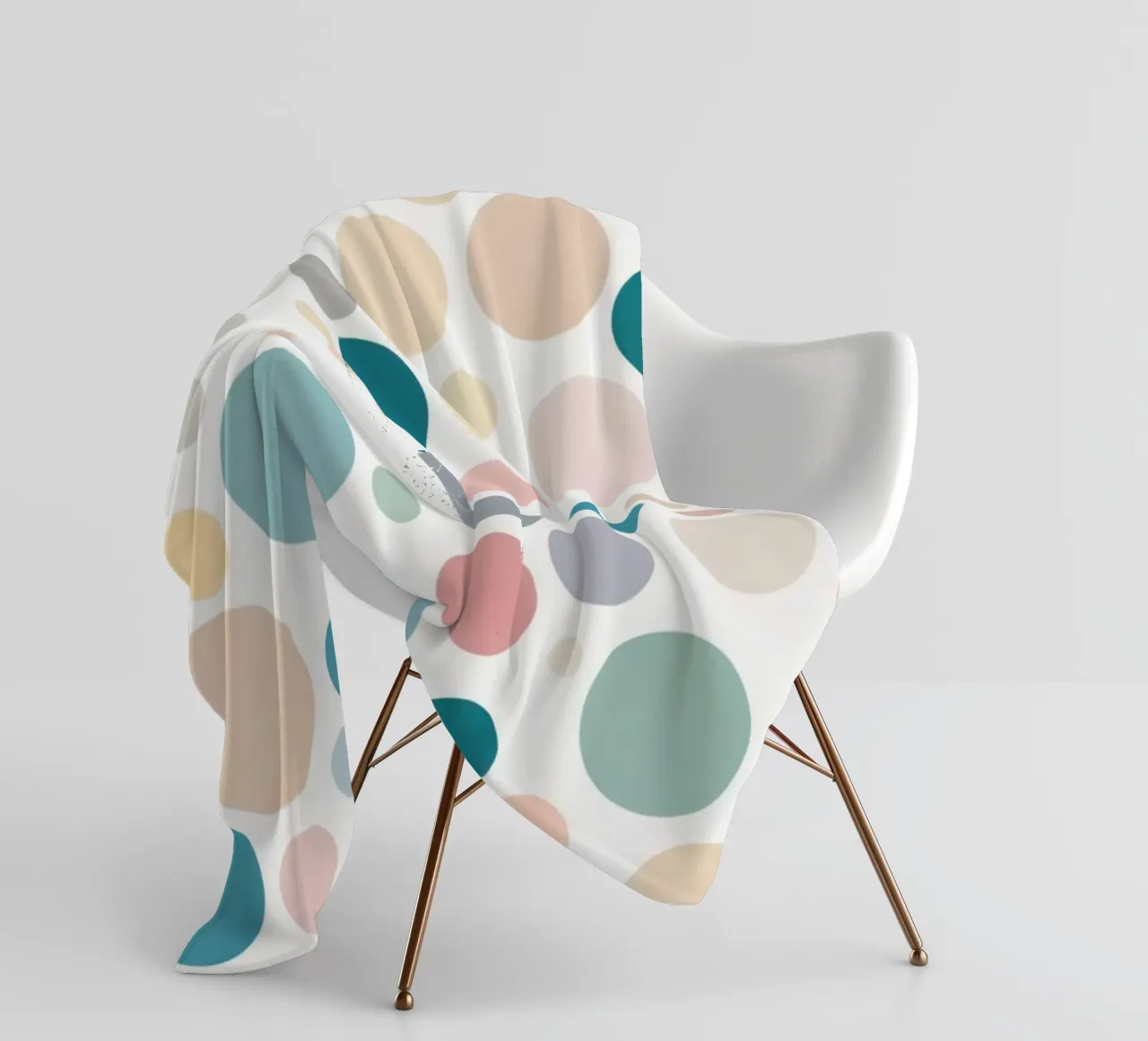 circles create a lively wallpaper design featuring soft tone fleece blanket by DesignDoodle