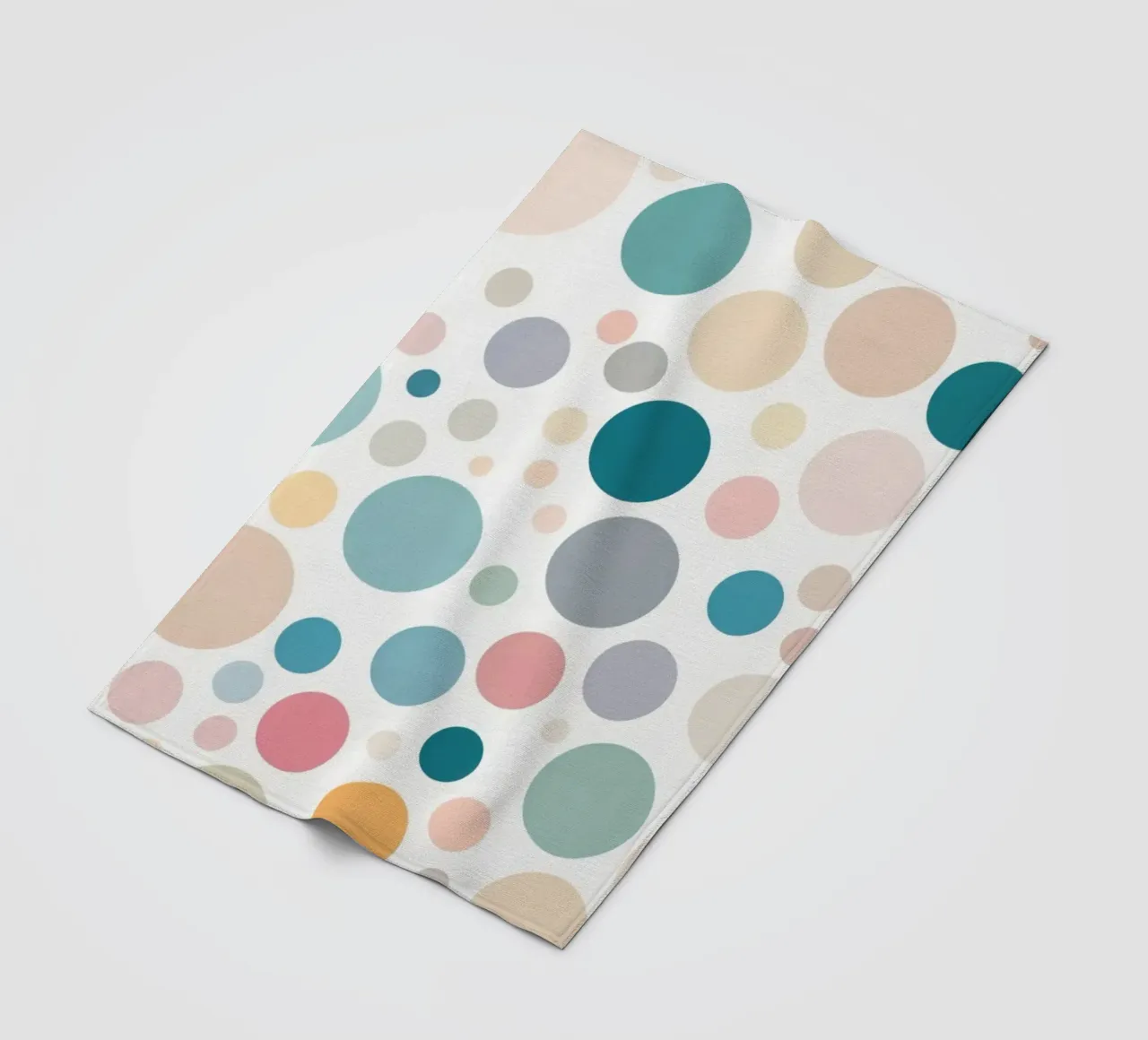 circles create a lively wallpaper design featuring soft tone fleece blanket by DesignDoodle