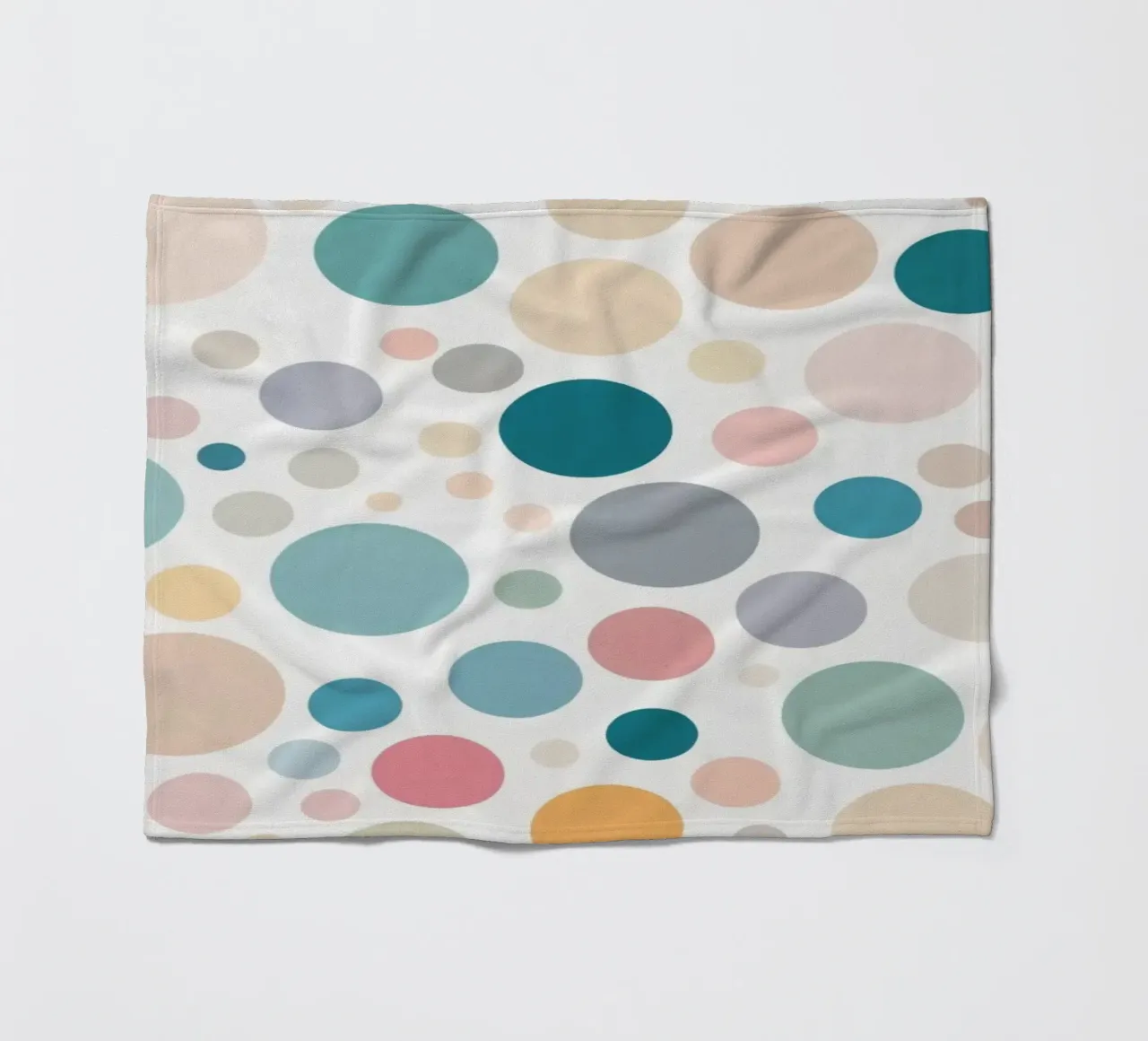 circles create a lively wallpaper design featuring soft tone fleece blanket by DesignDoodle