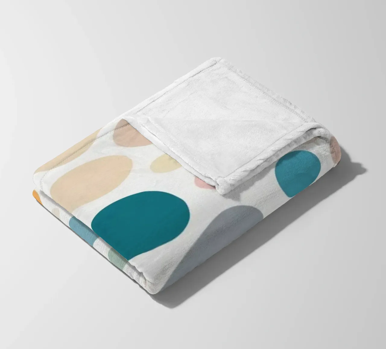circles create a lively wallpaper design featuring soft tone fleece blanket by DesignDoodle