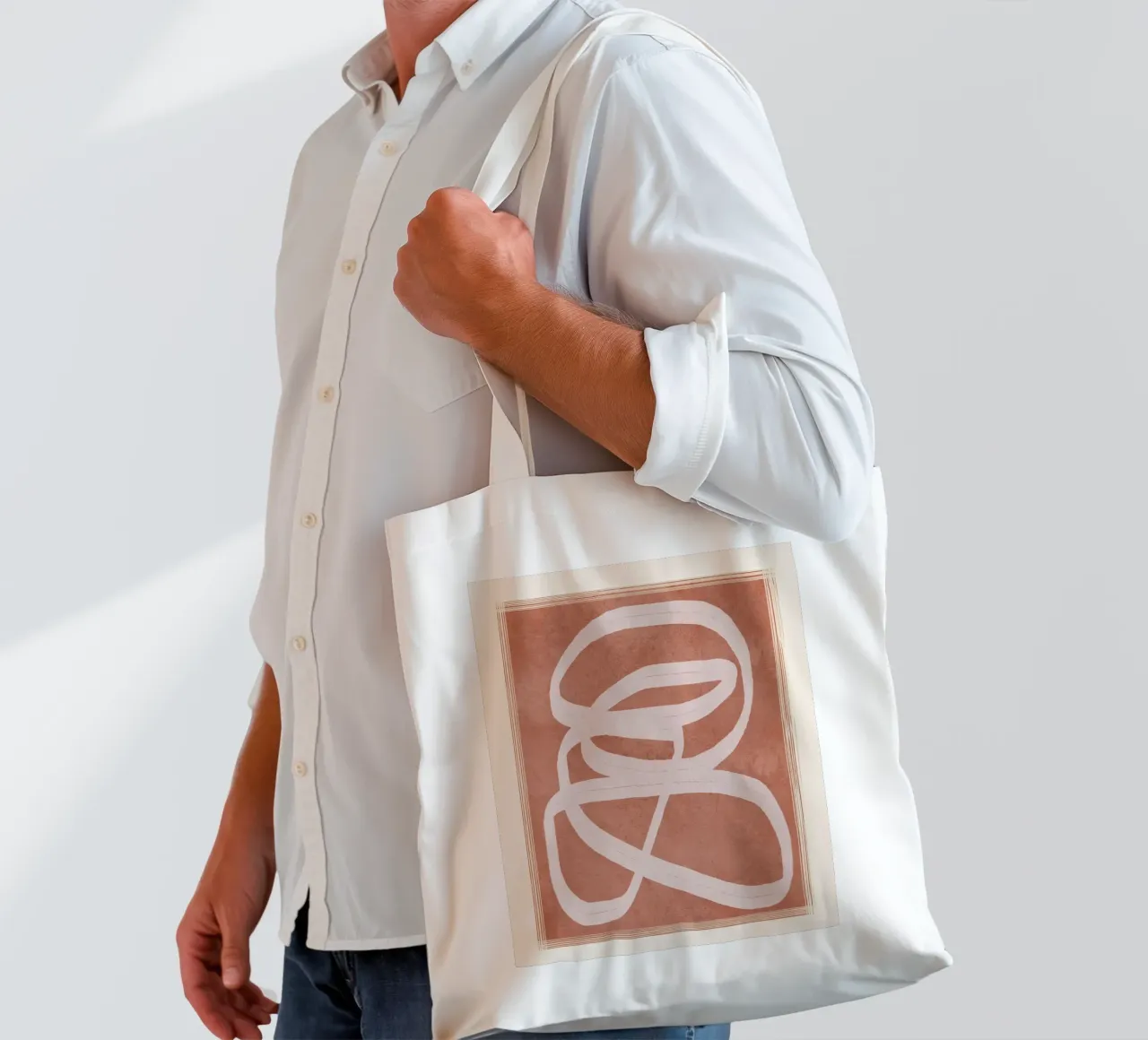 Abstract Flow I borsa in juta da Flow Line