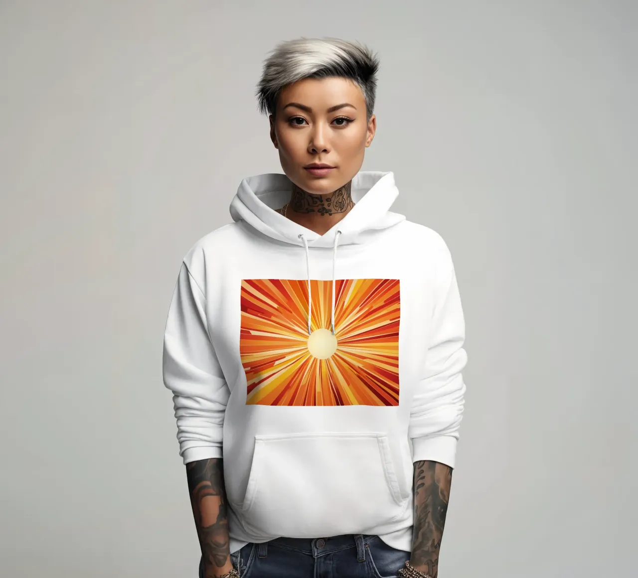 Luminoso sfondo astratto con colori moderni e radiosi felpa con cappuccio da DesignDoodle