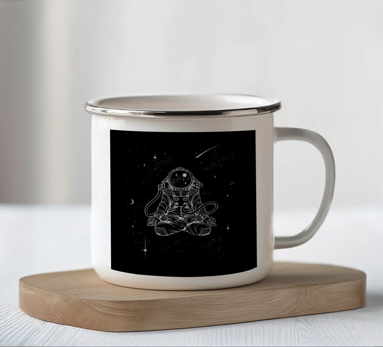 Zen Astronaut tazza in smalto da Tobe Fonseca