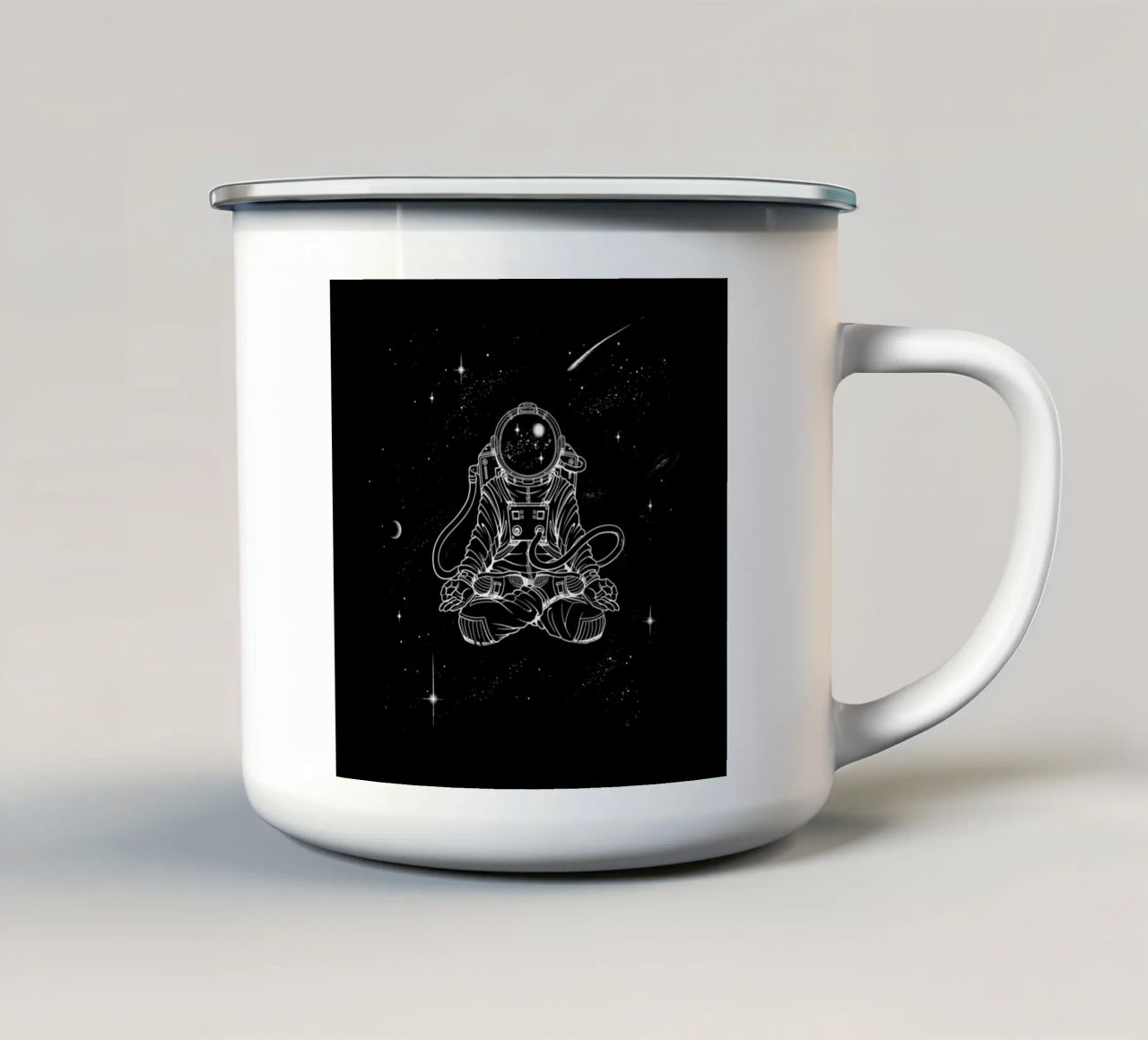 Zen Astronaut tazza in smalto da Tobe Fonseca