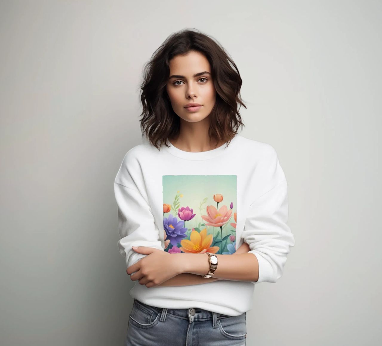 diseño floral con un relajante arreglo de flores sudadera de DesignDoodle