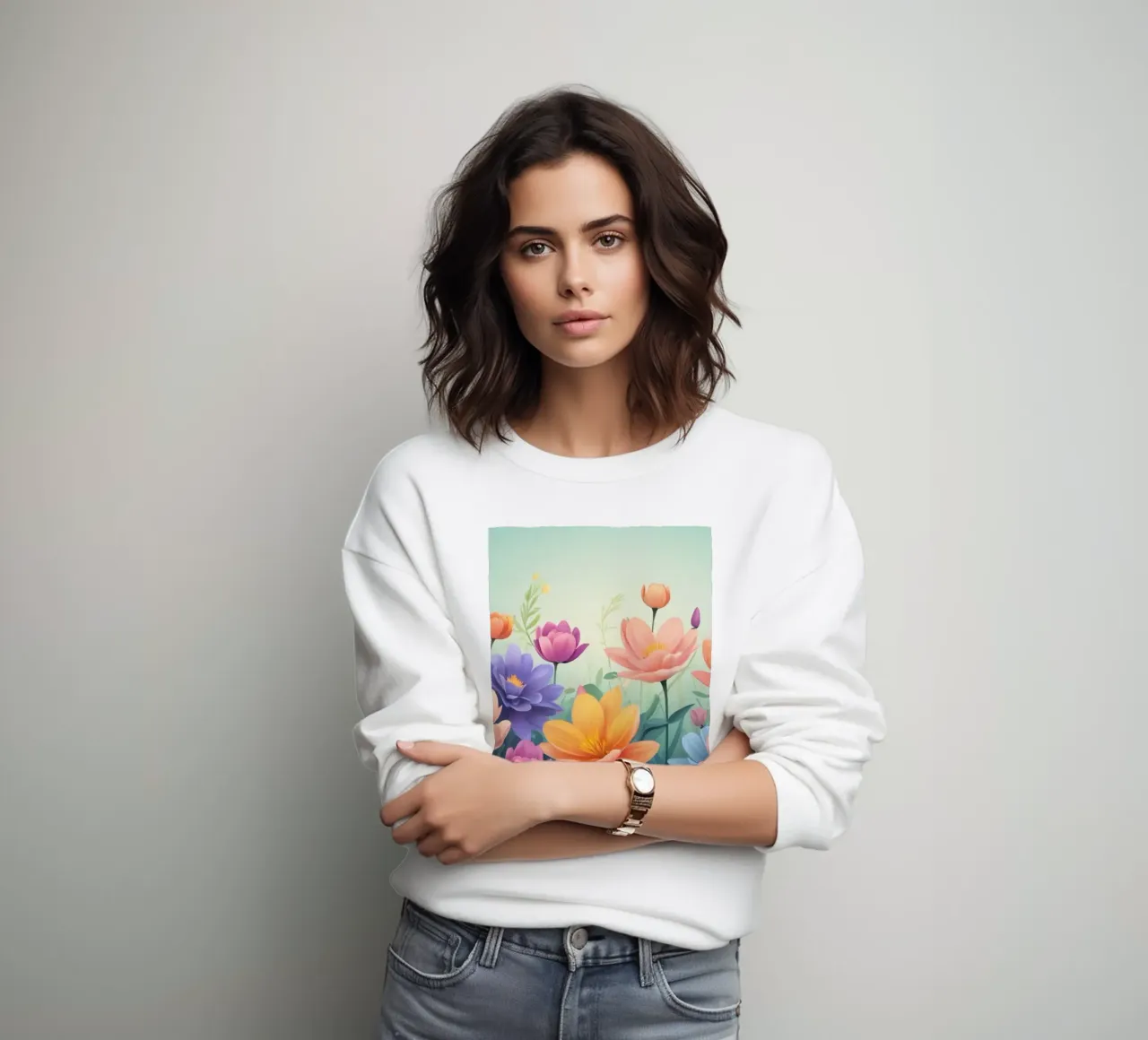 design floreale con una rilassante composizione di fiori felpa da DesignDoodle