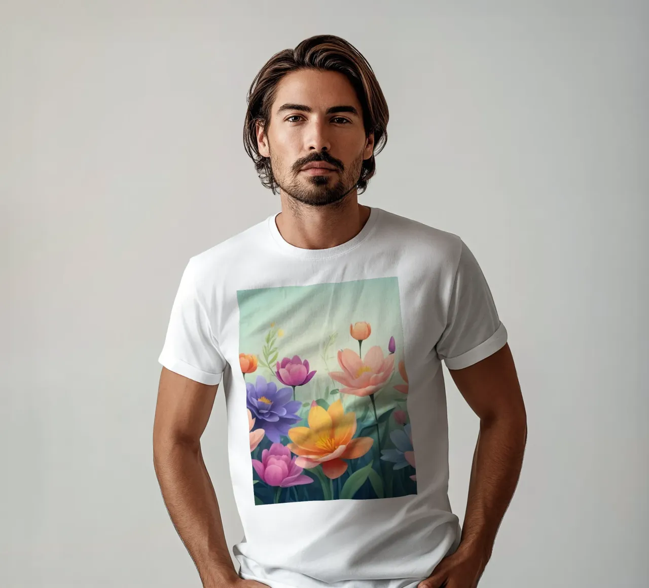 design floreale con una rilassante composizione di fiori t-shirt da DesignDoodle