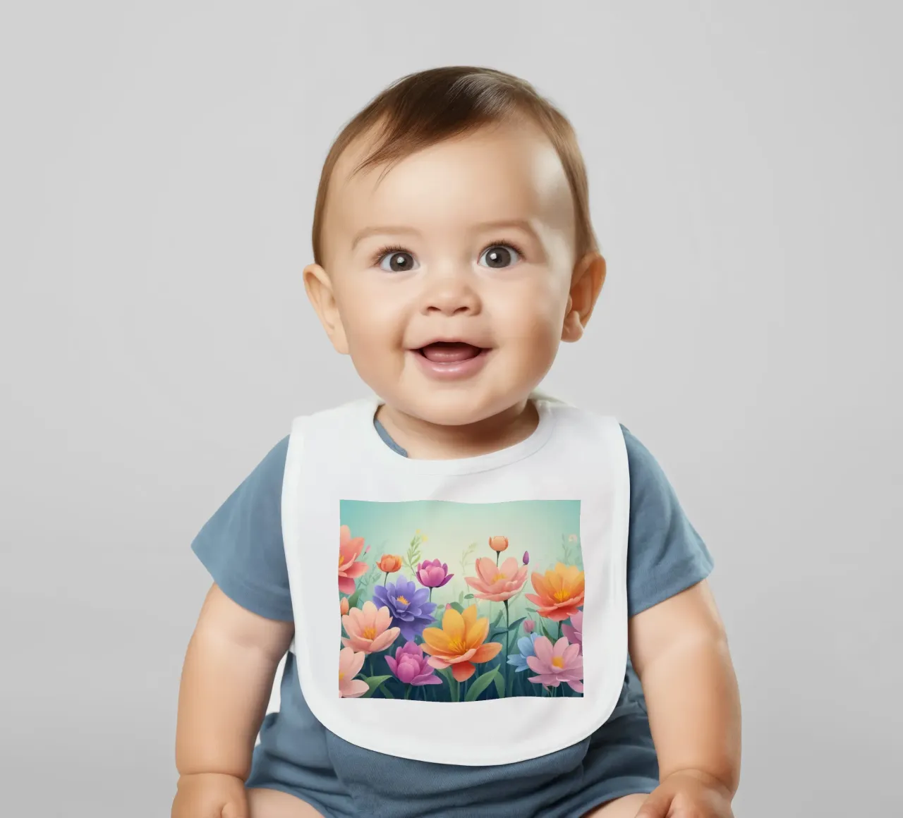 design floreale con una rilassante composizione di fiori bavaglino da DesignDoodle