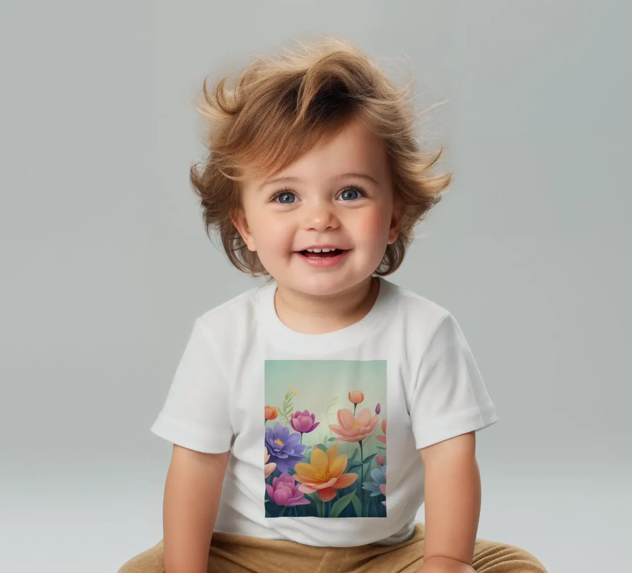 design floreale con una rilassante composizione di fiori maglietta neonato da DesignDoodle