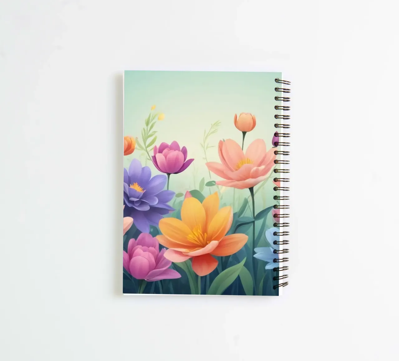 design floreale con una rilassante composizione di fiori diario ad anelli da DesignDoodle