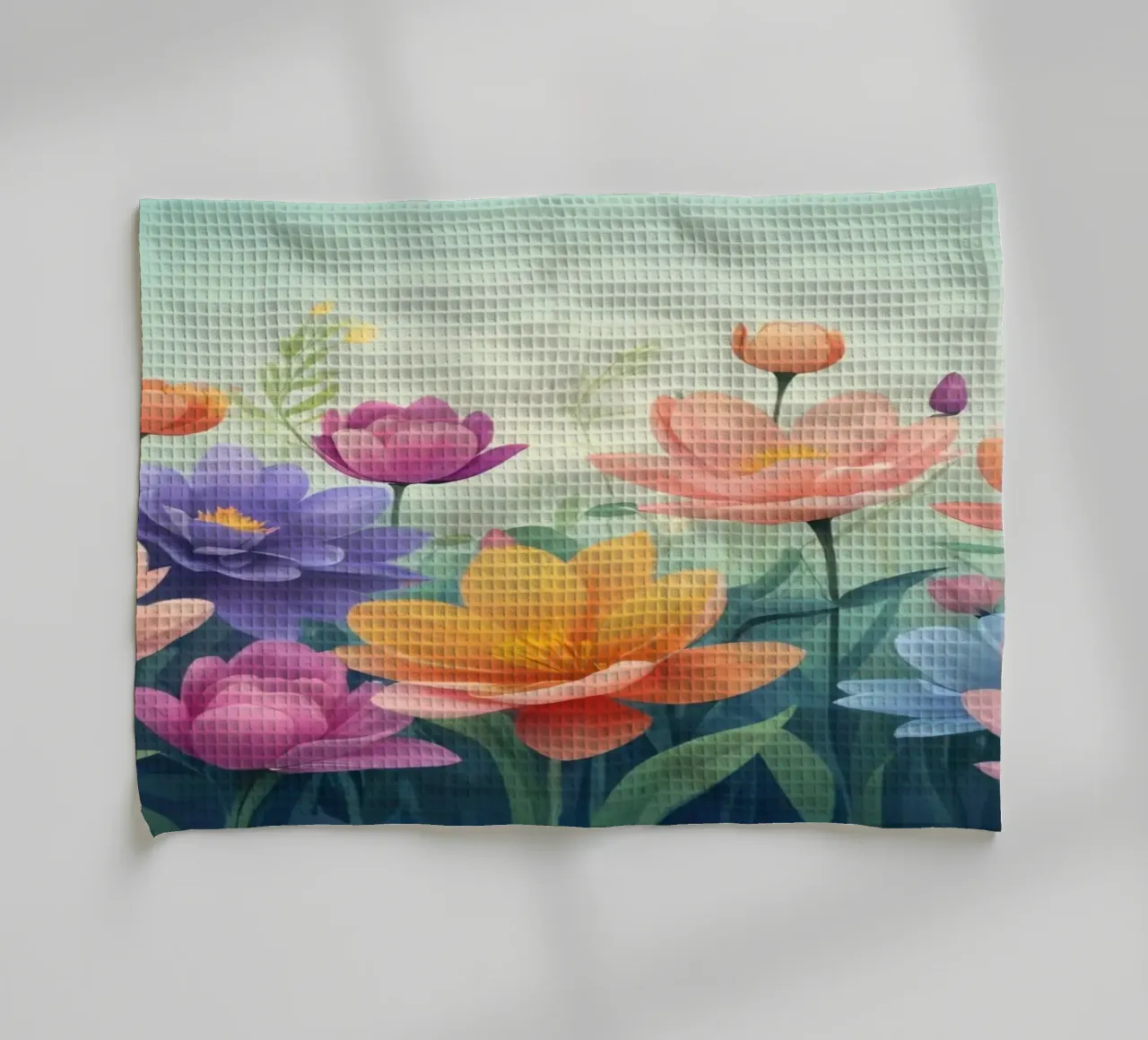 design floreale con una rilassante composizione di fiori canovaccio da cucina da DesignDoodle