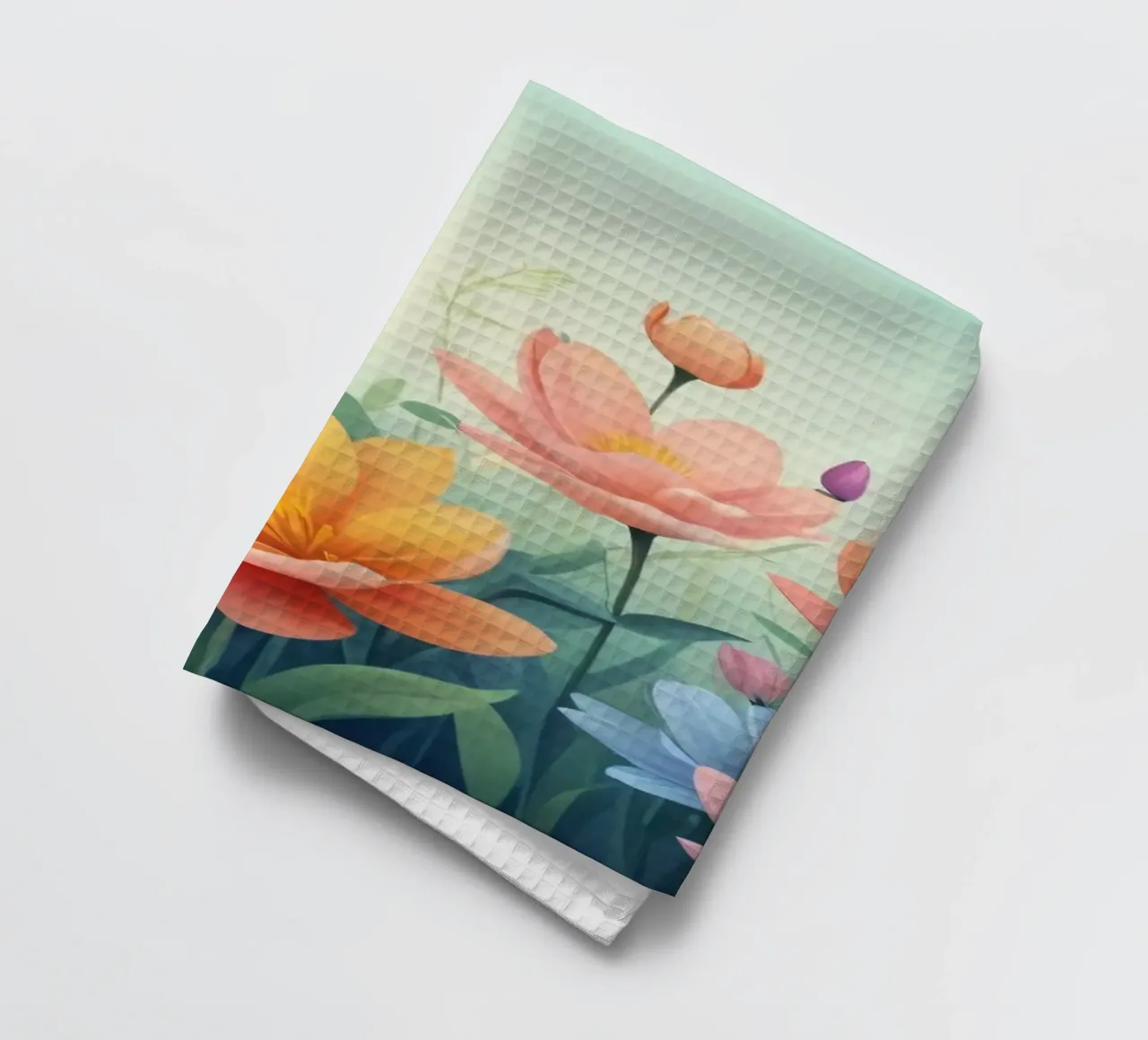 design floreale con una rilassante composizione di fiori canovaccio da cucina da DesignDoodle