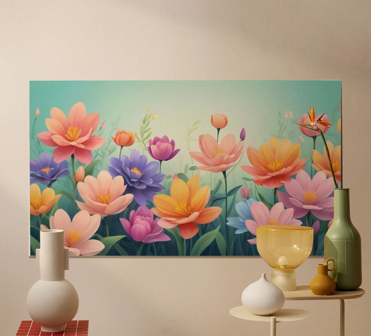 diseño floral con un relajante arreglo de flores poster de DesignDoodle