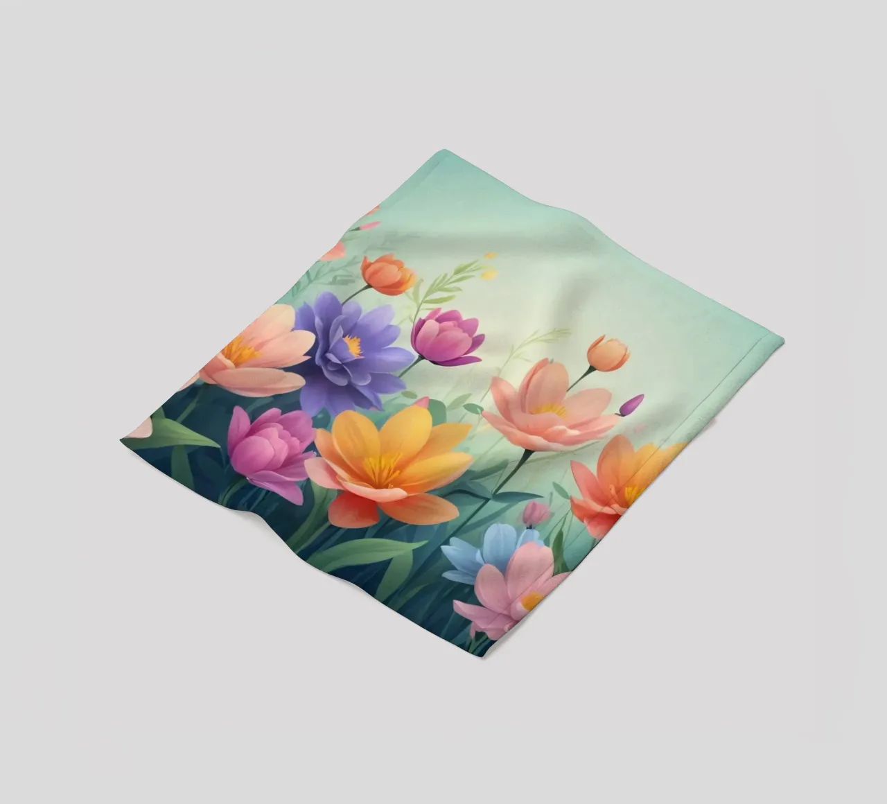 design floreale con una rilassante composizione di fiori coperta in pile da DesignDoodle