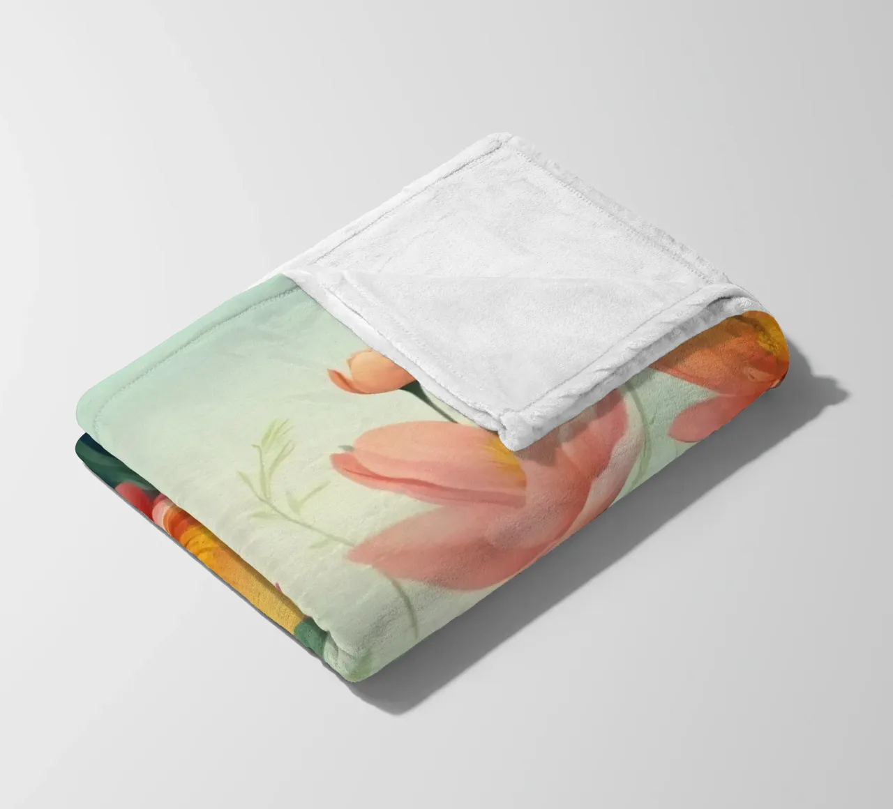 design floreale con una rilassante composizione di fiori coperta in pile da DesignDoodle