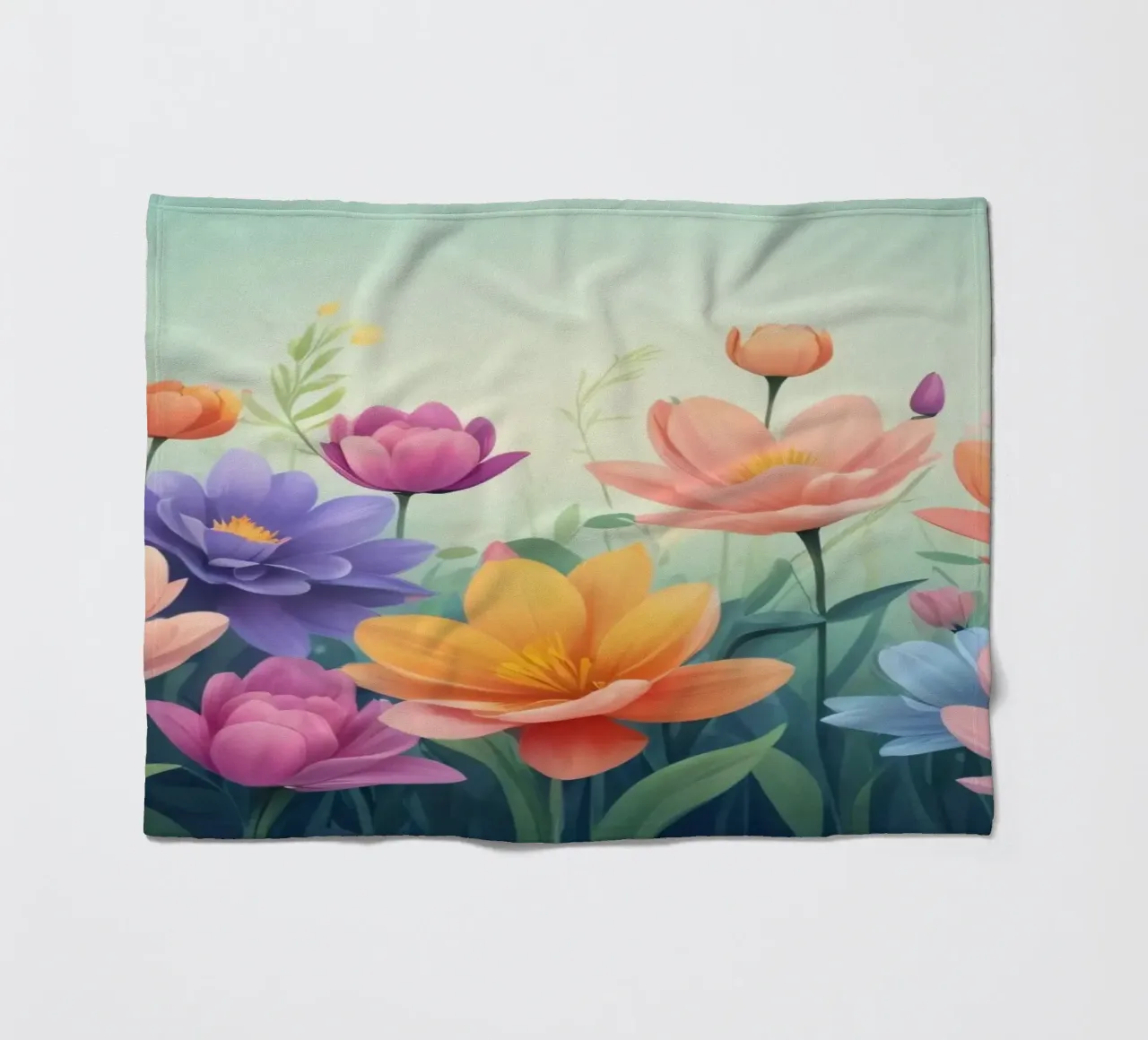 design floreale con una rilassante composizione di fiori coperta in pile da DesignDoodle