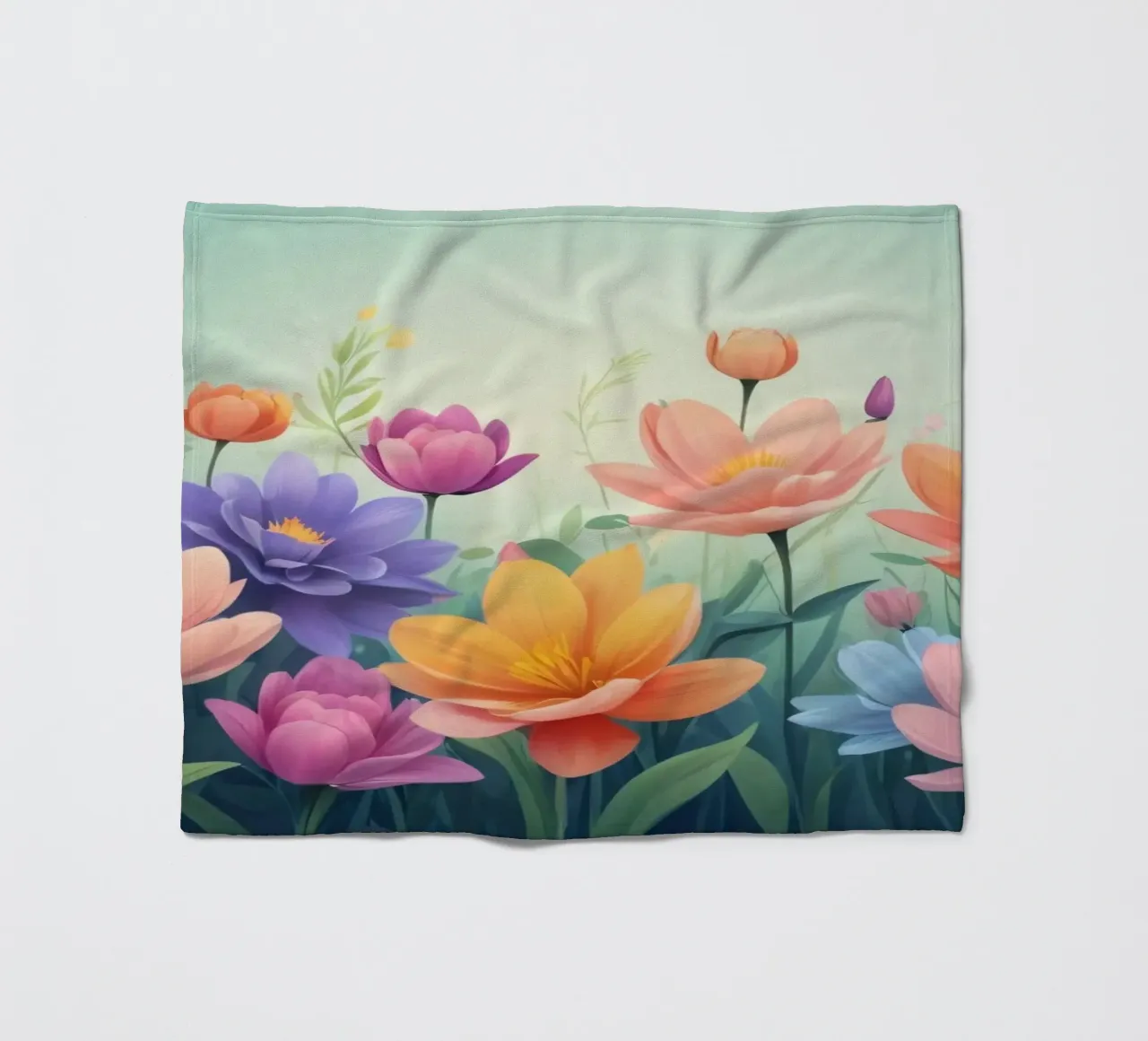 design floreale con una rilassante composizione di fiori coperta in pile da DesignDoodle