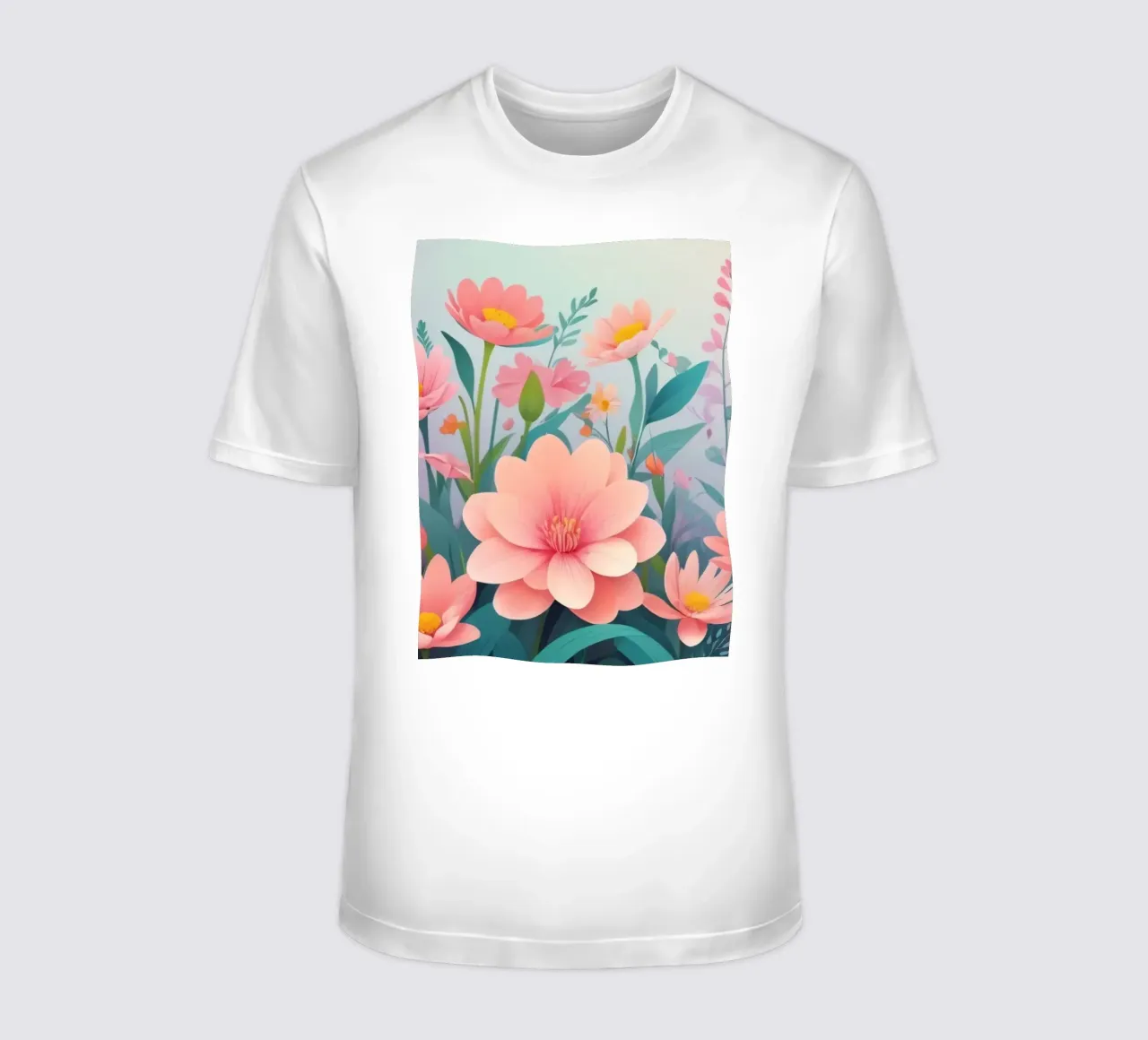 Composizione floreale colorata con tenui tonalità pastello t-shirt da DesignDoodle