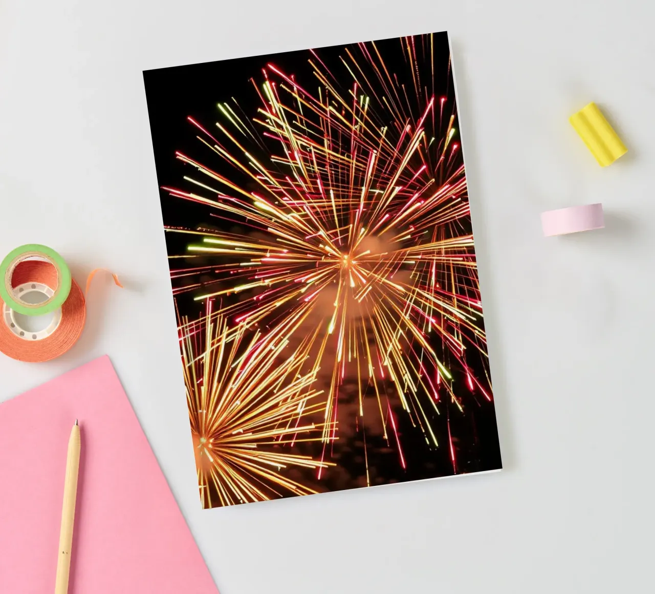 fireworks illuminate the night sky in a spectacular display notebook by DesignDoodle