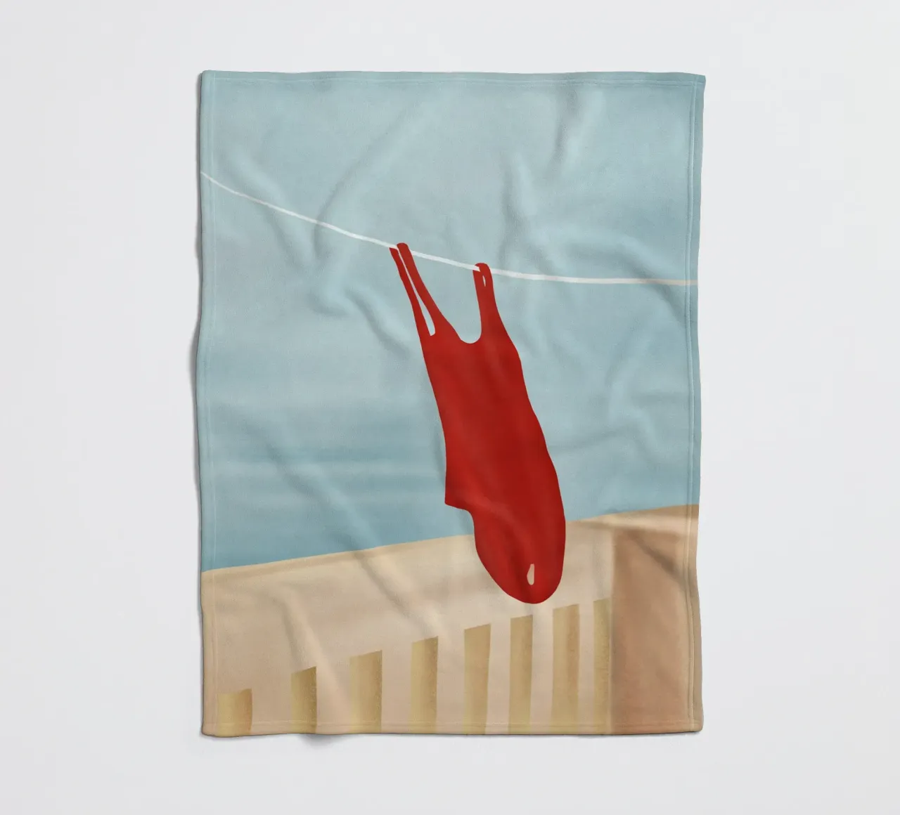 Bathing Suit fleece blanket by Flow Line