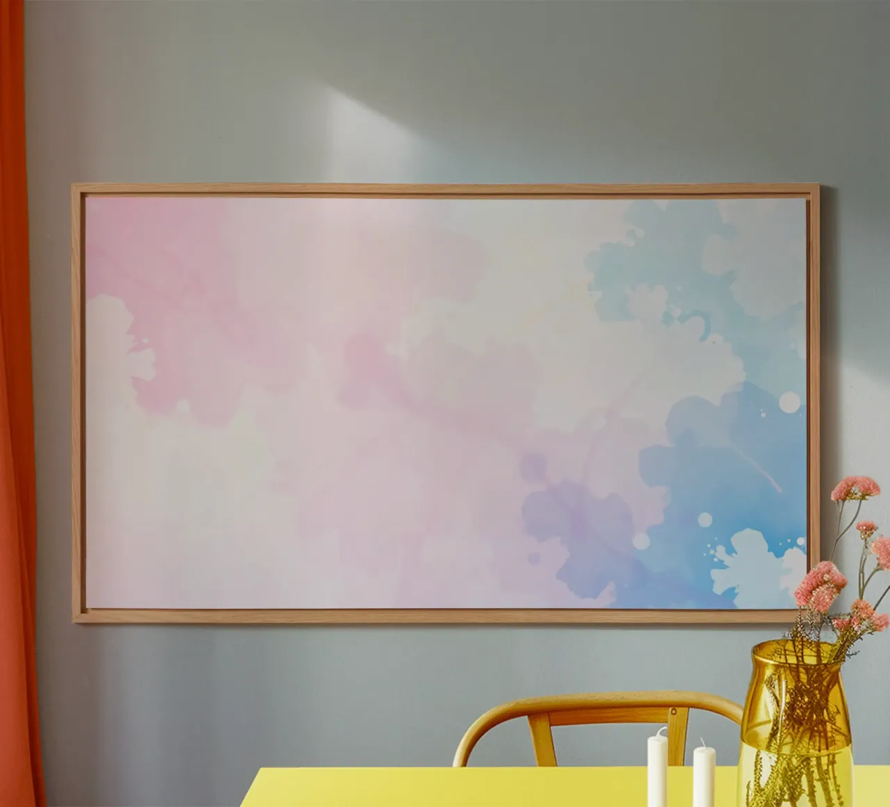 Abstrakte weichen Pastell Hintergrund Design Aquarell Forex-Platte von DesignDoodle