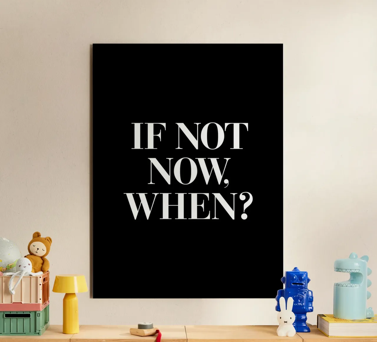 Se non ora Quando motivare il design tipografico alluminio dibond da THE MOTIVATED TYPE