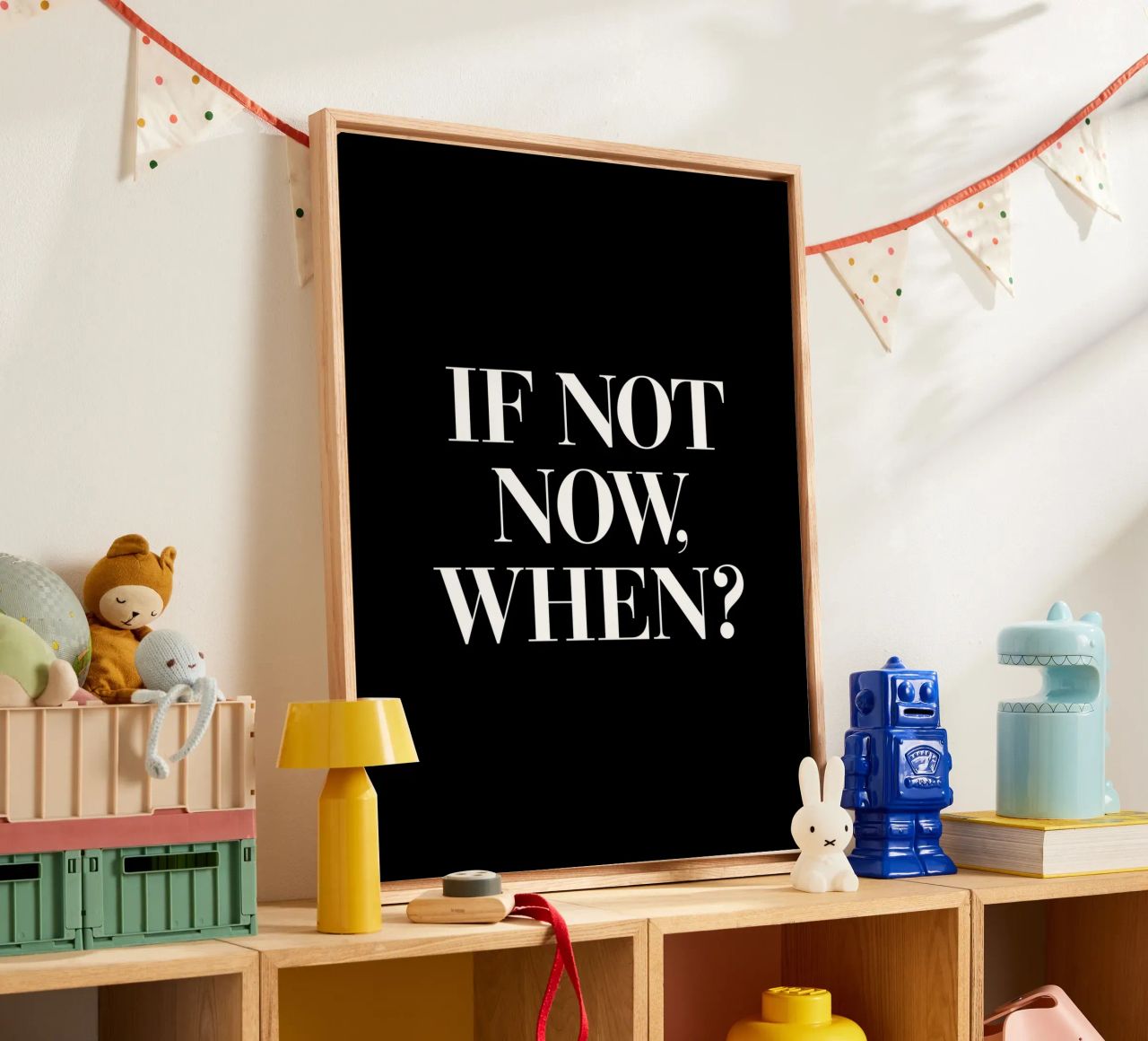 If Not Now When Motivating Typography Design canvas by THE MOTIVATED TYPE